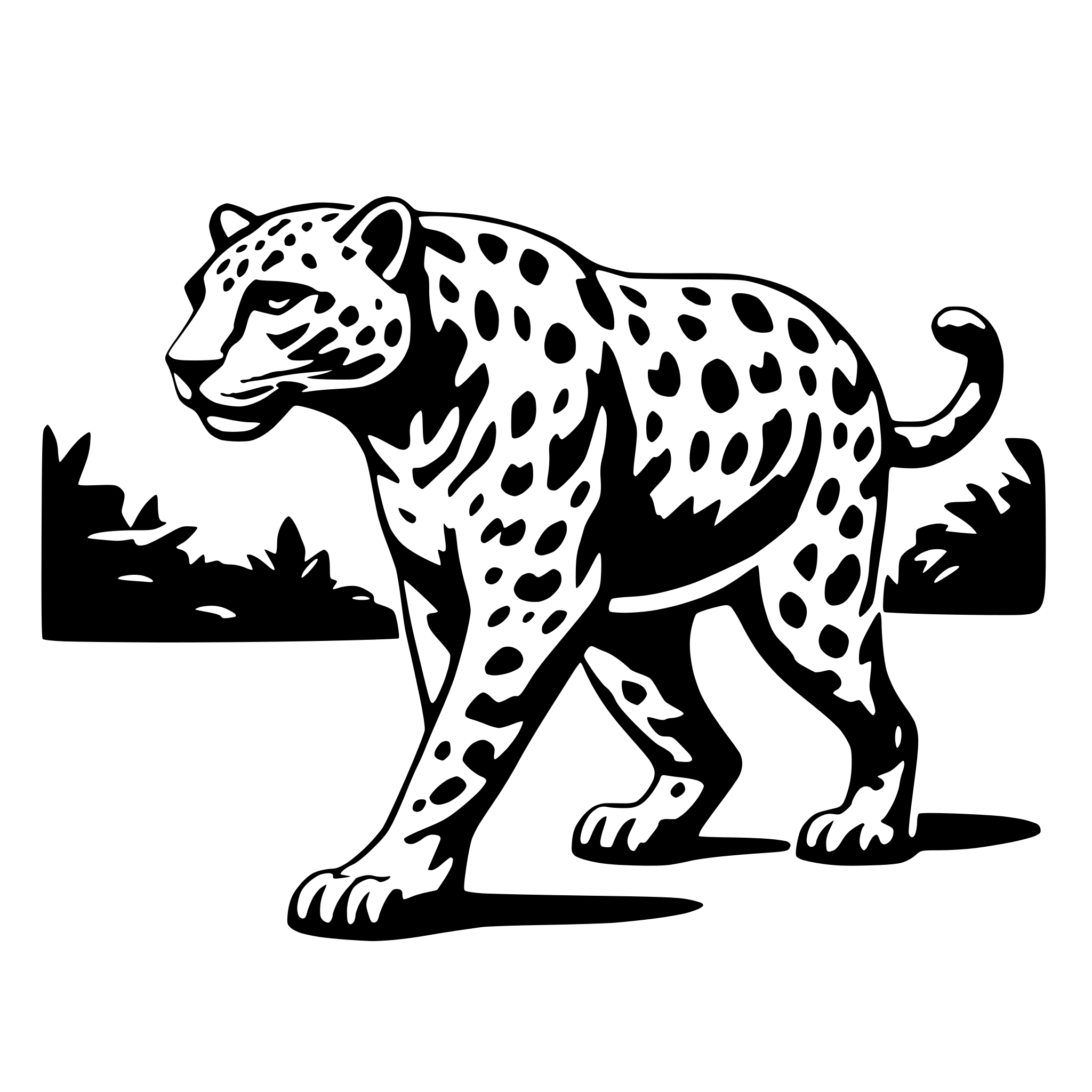 AI-generated SVG of 'jaguar walking'