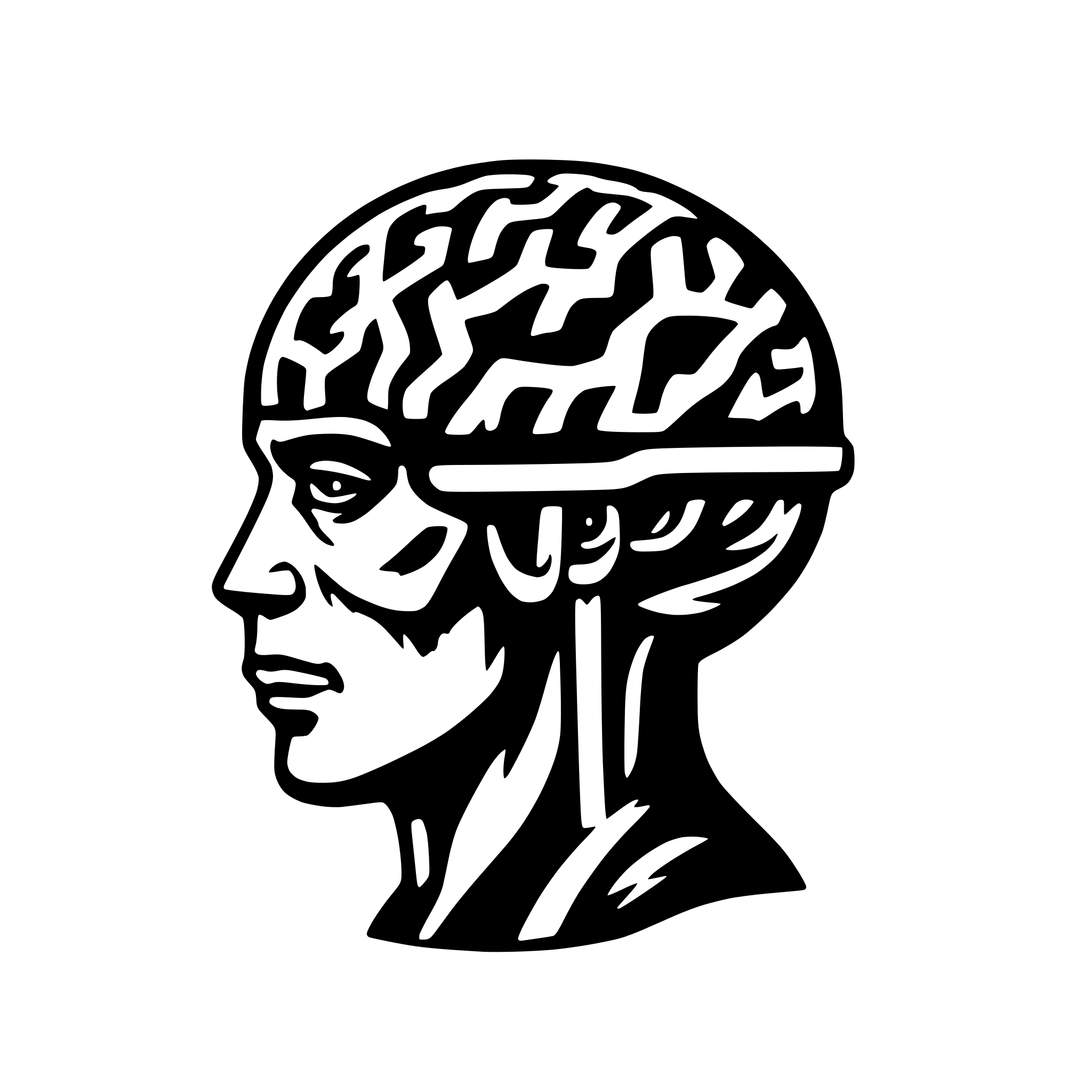 AI-generated SVG of a brain with bolt