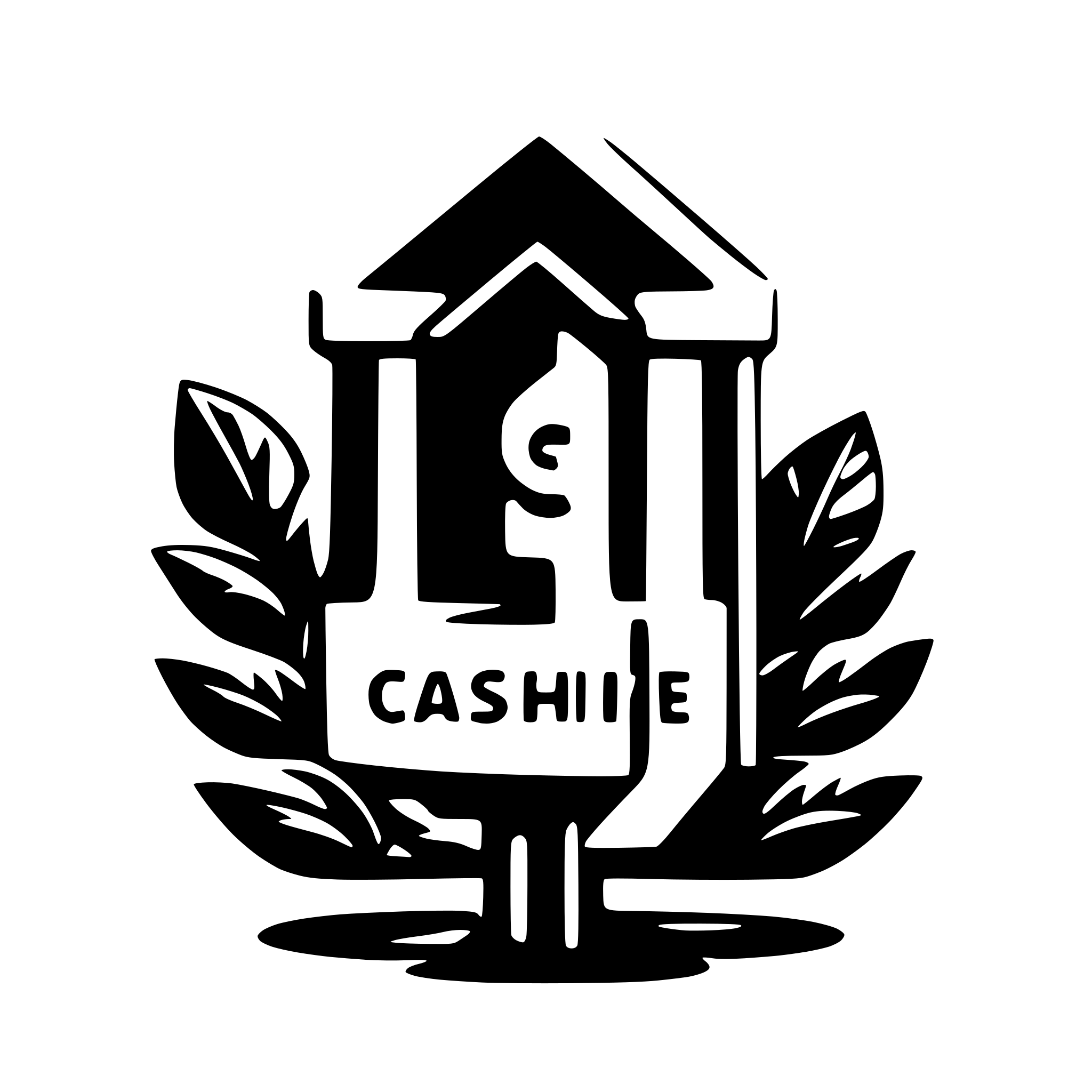 AI-generated SVG of 'A logo for a Cash transaction management application for businesses called "CashMe" with a minimilistic white and black color scheme'