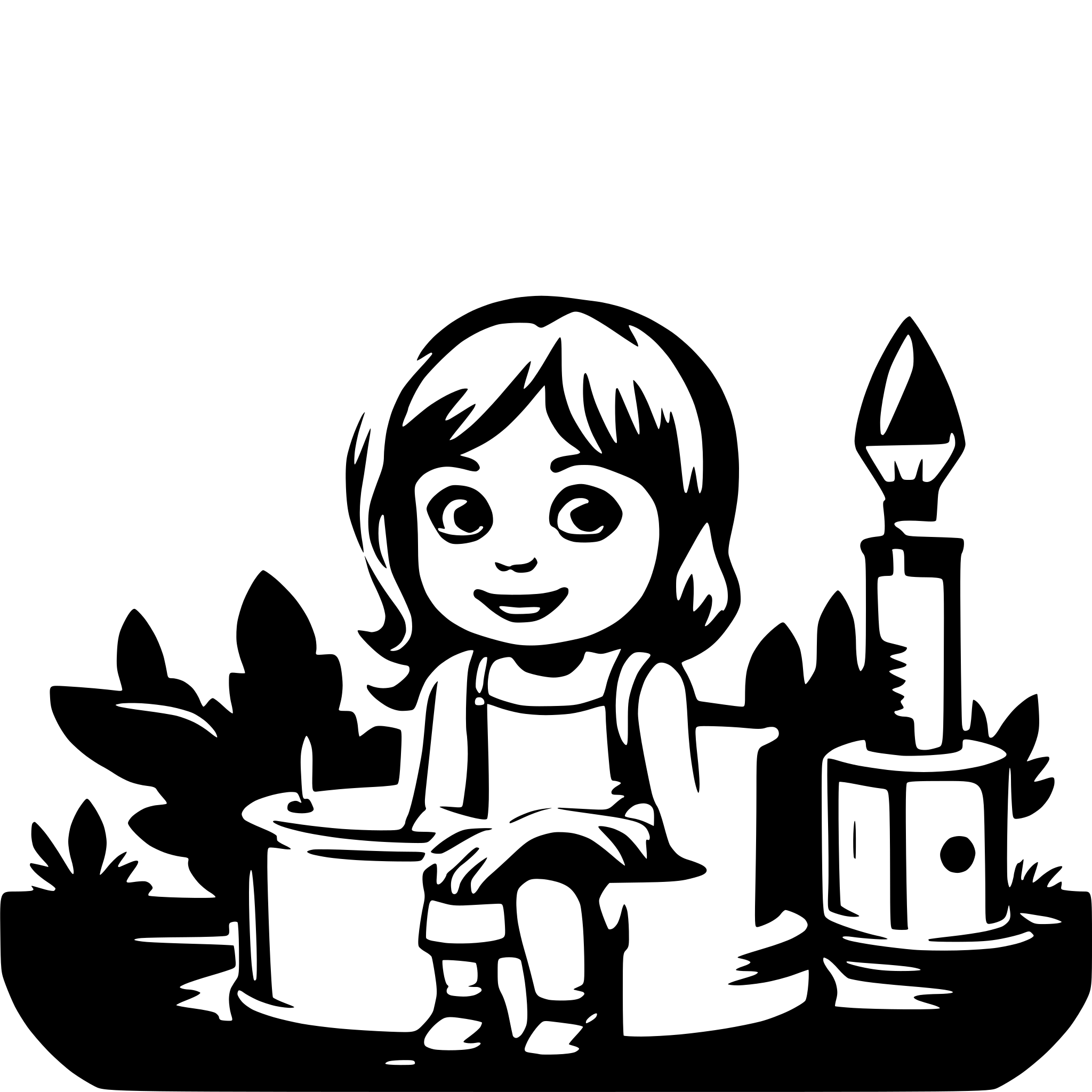 AI-generated SVG of a kids image for nightlight idea