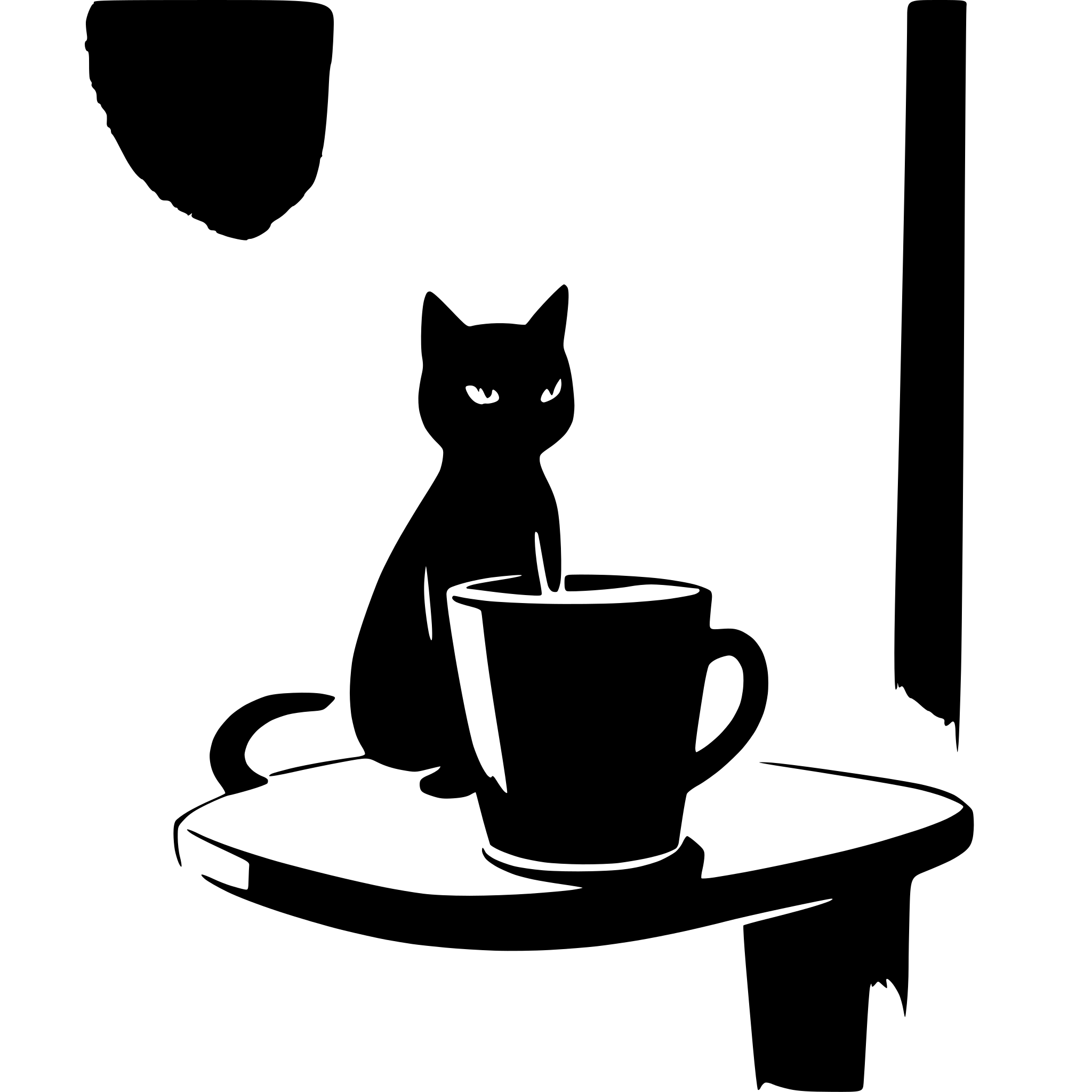 AI-generated SVG of 'Cat holding cup of coffee'