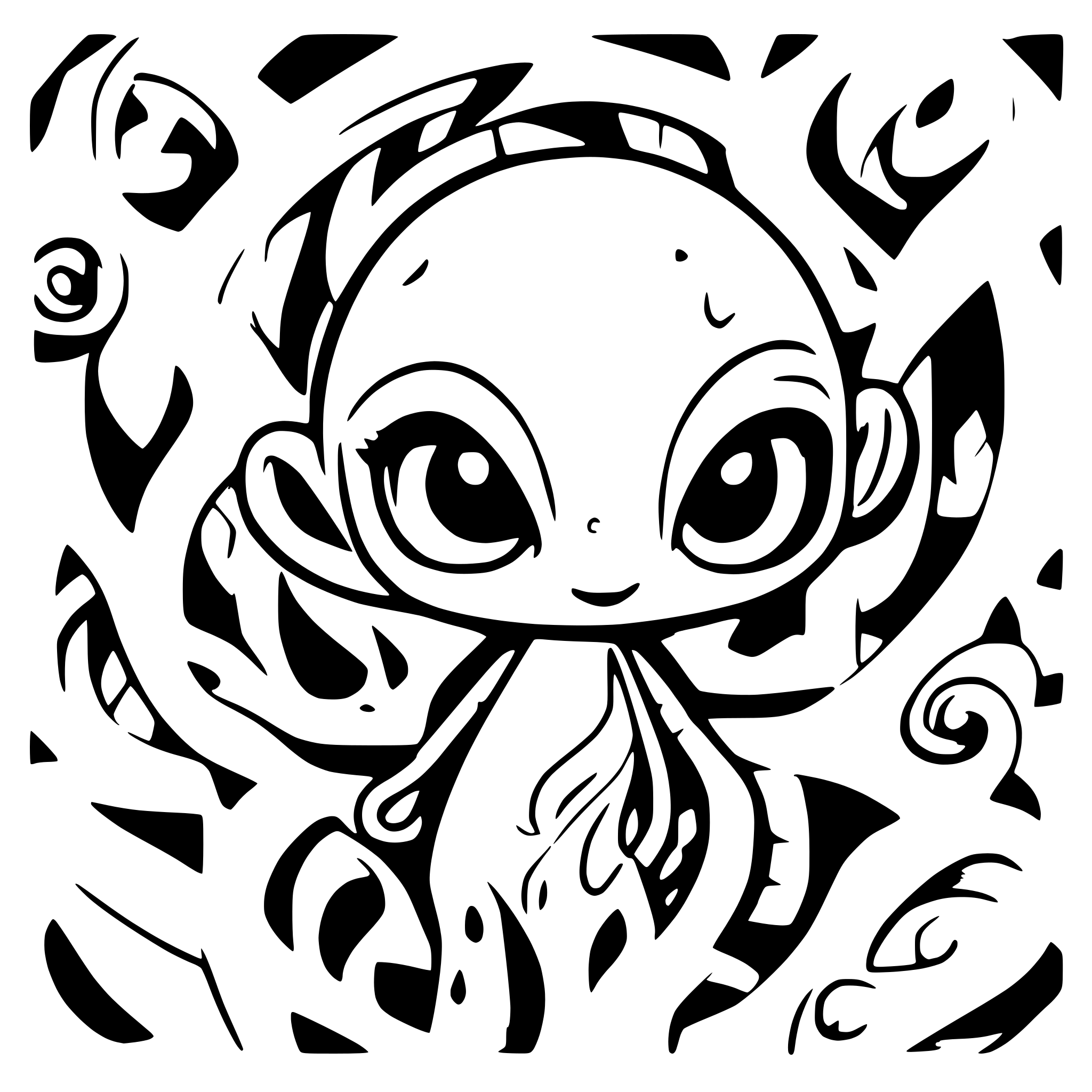 AI-generated SVG of a LITTLE ALIEN