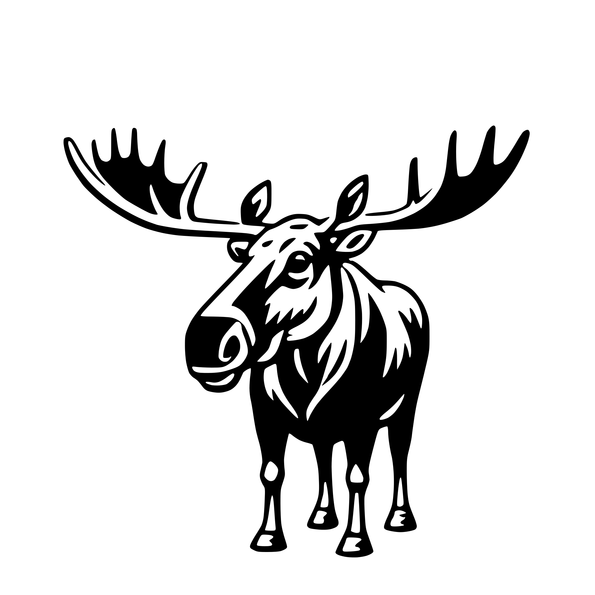 AI-generated SVG of a moose