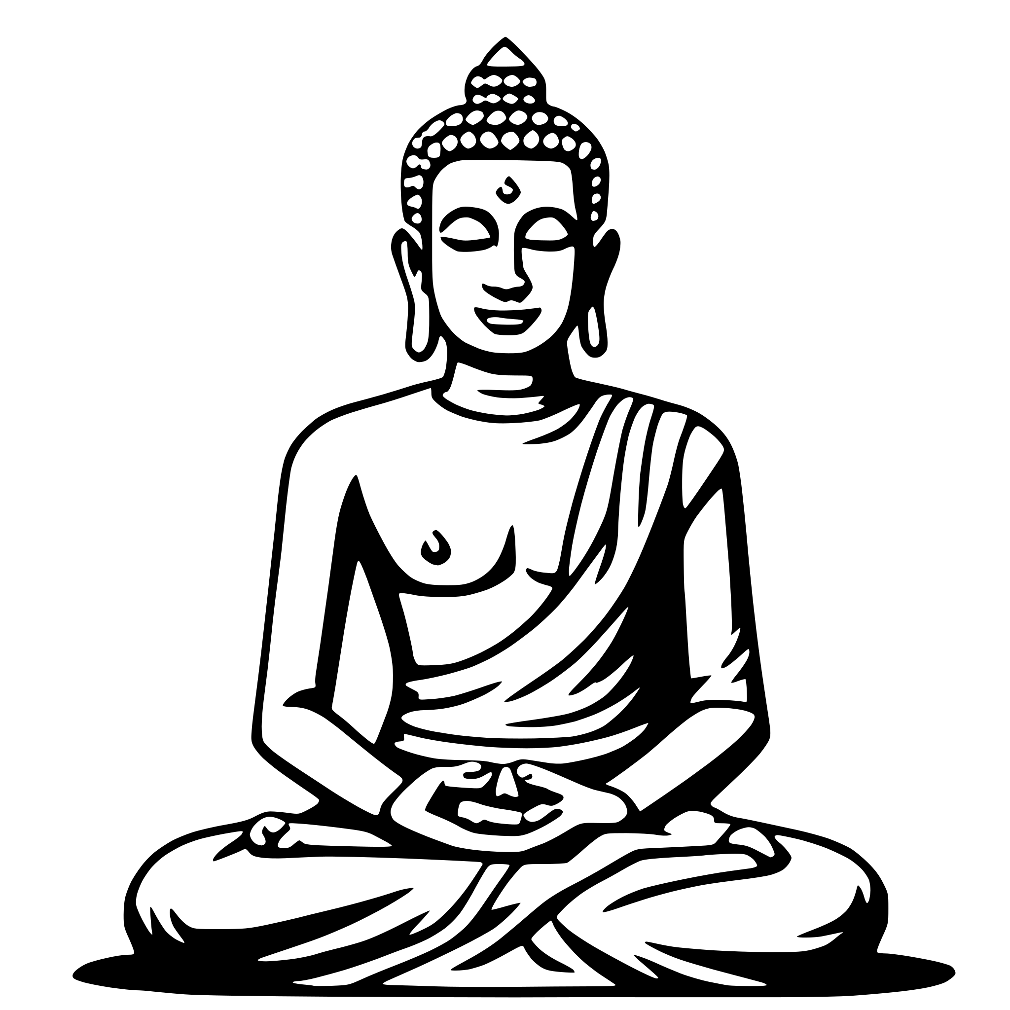 AI-generated SVG of a buddha