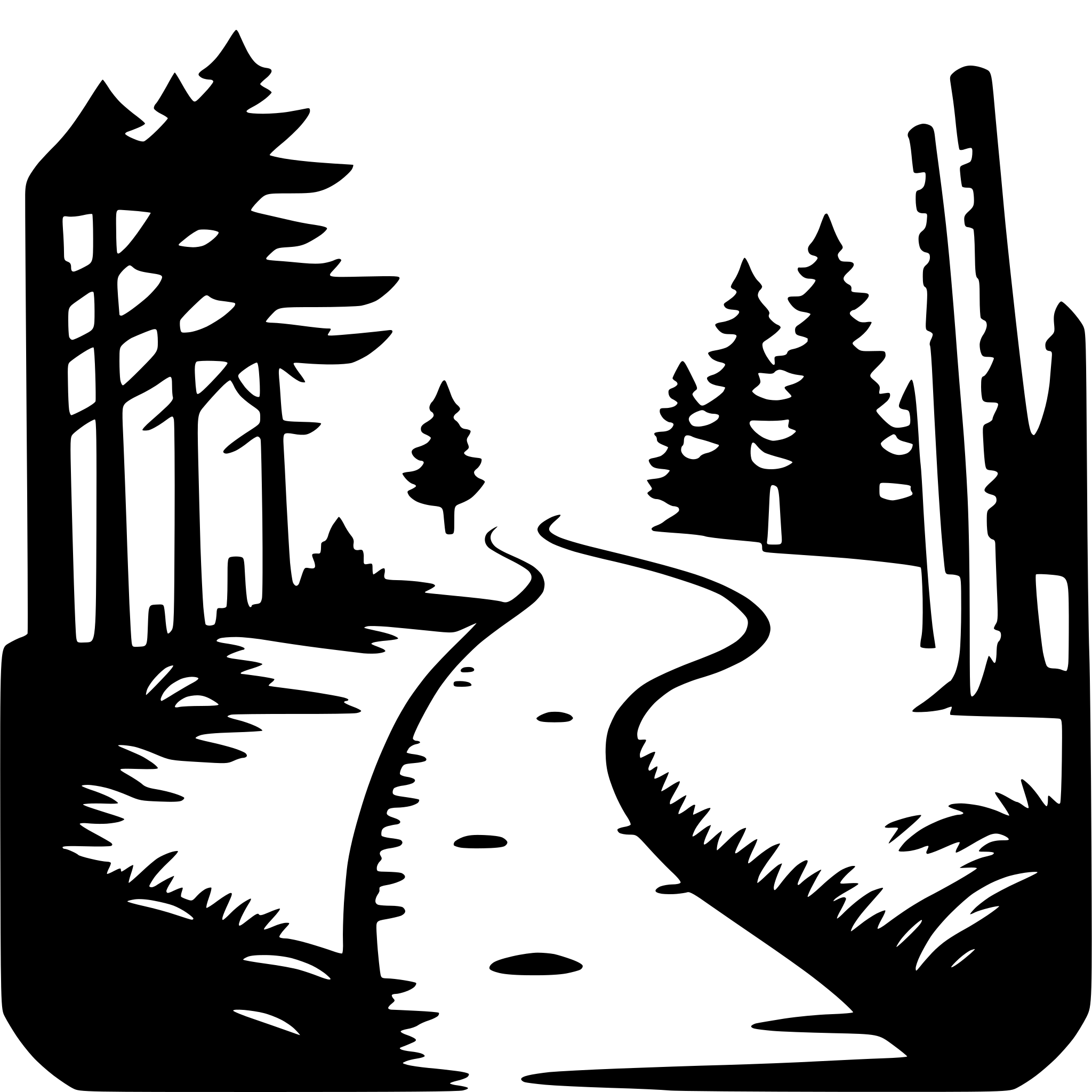 AI-generated SVG of 'forest path'