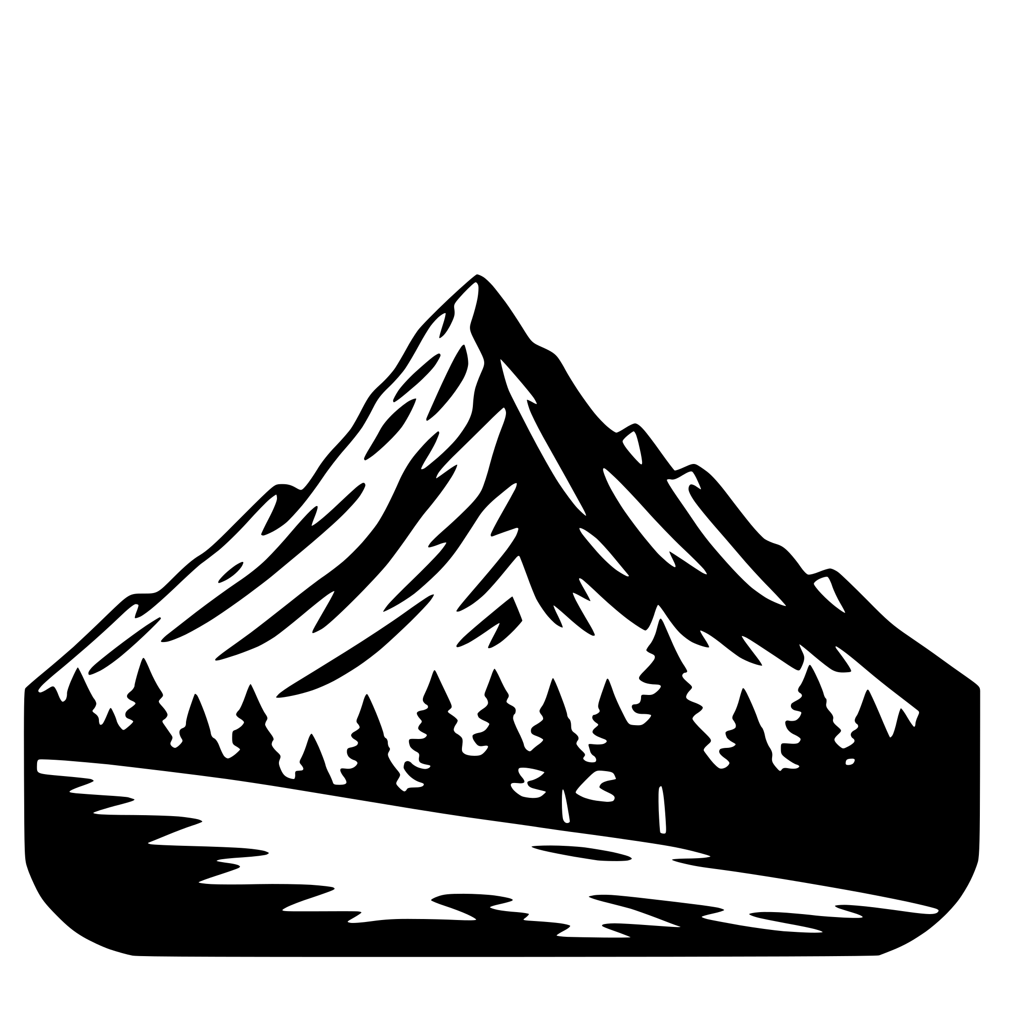 AI-generated SVG of 'mountain summit'