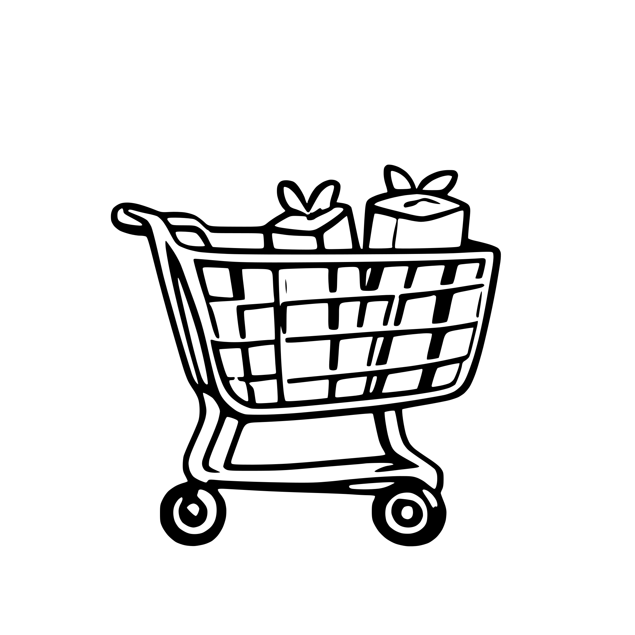AI-generated SVG of a an empty shopping cart pastel colors