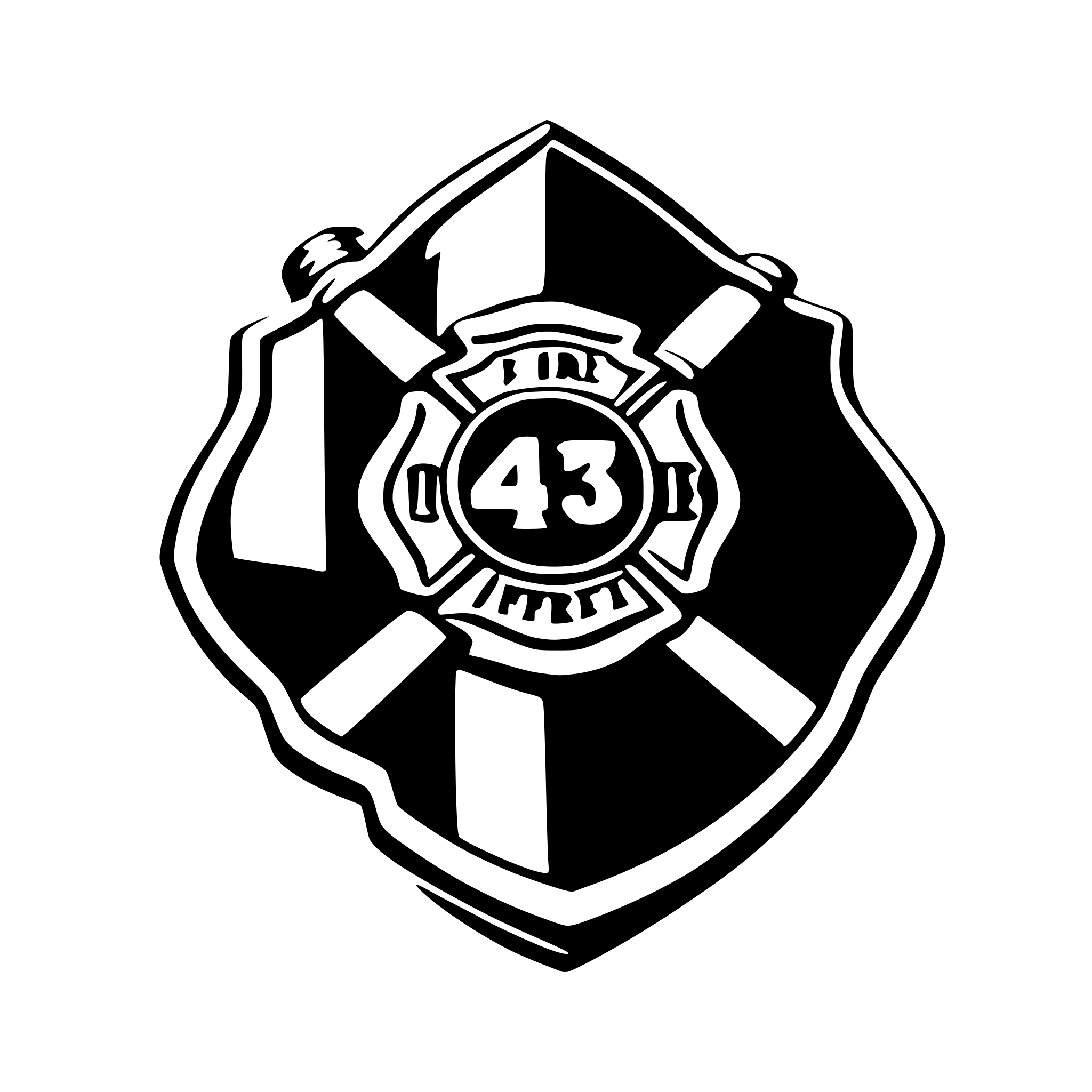 SVG Bundle for 'Firefighter shield with 343 in the center' | AI ...