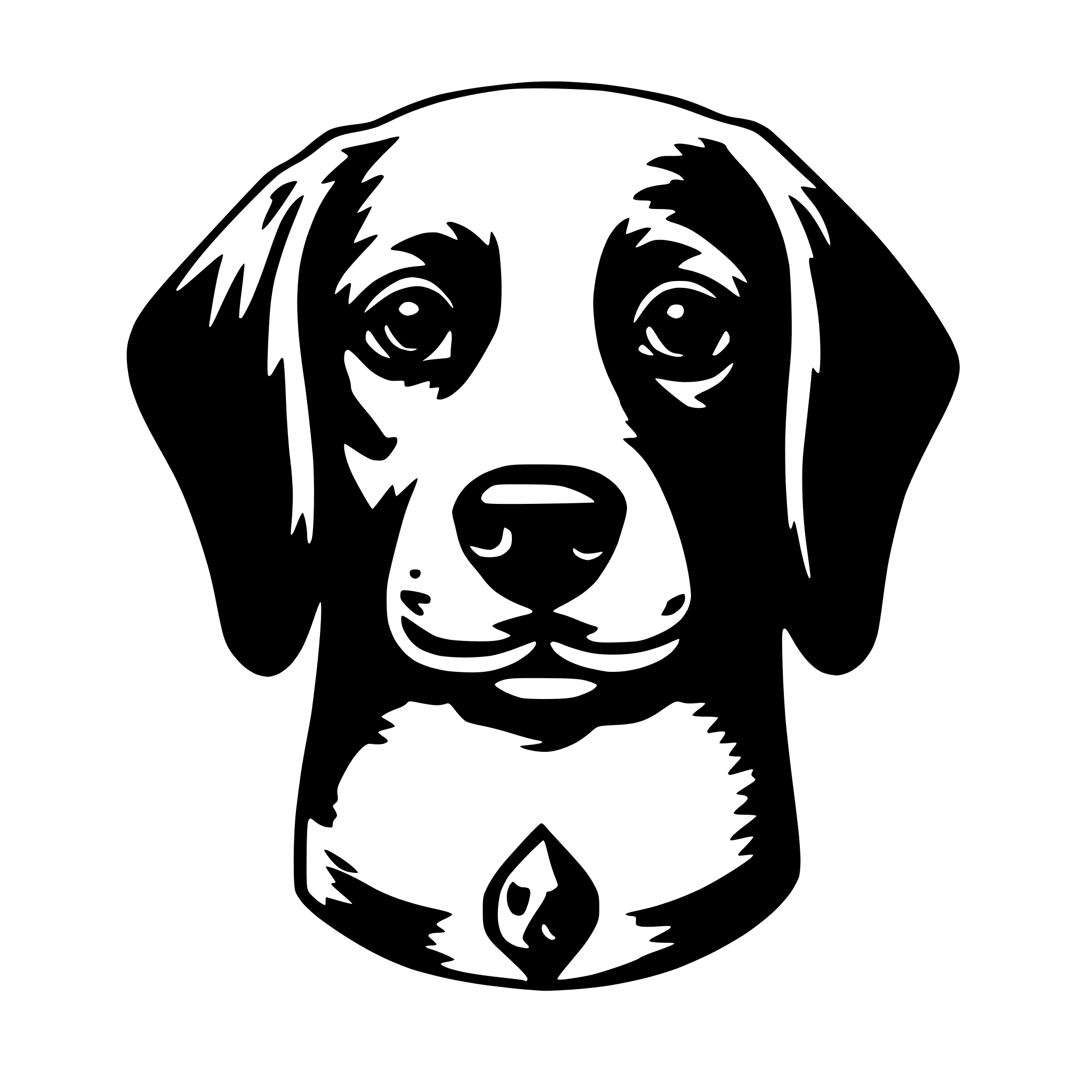 AI-generated SVG of a dog face