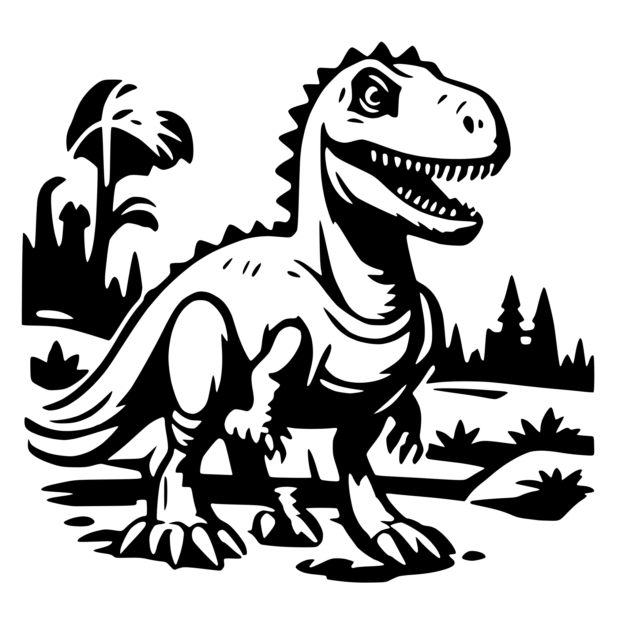 AI-generated SVG of 'dinosaurier'