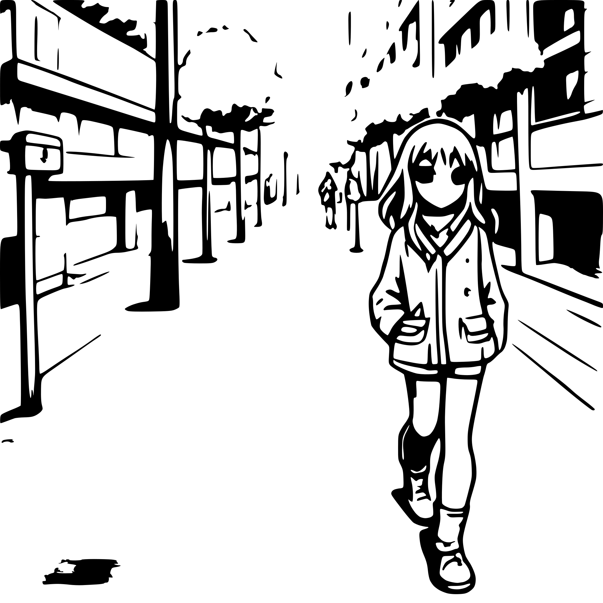 AI-generated SVG of a Pedestrian Movement: Dedicated walkways, shaded pathways, and green corridors ensure pedestrian safety and comfort.