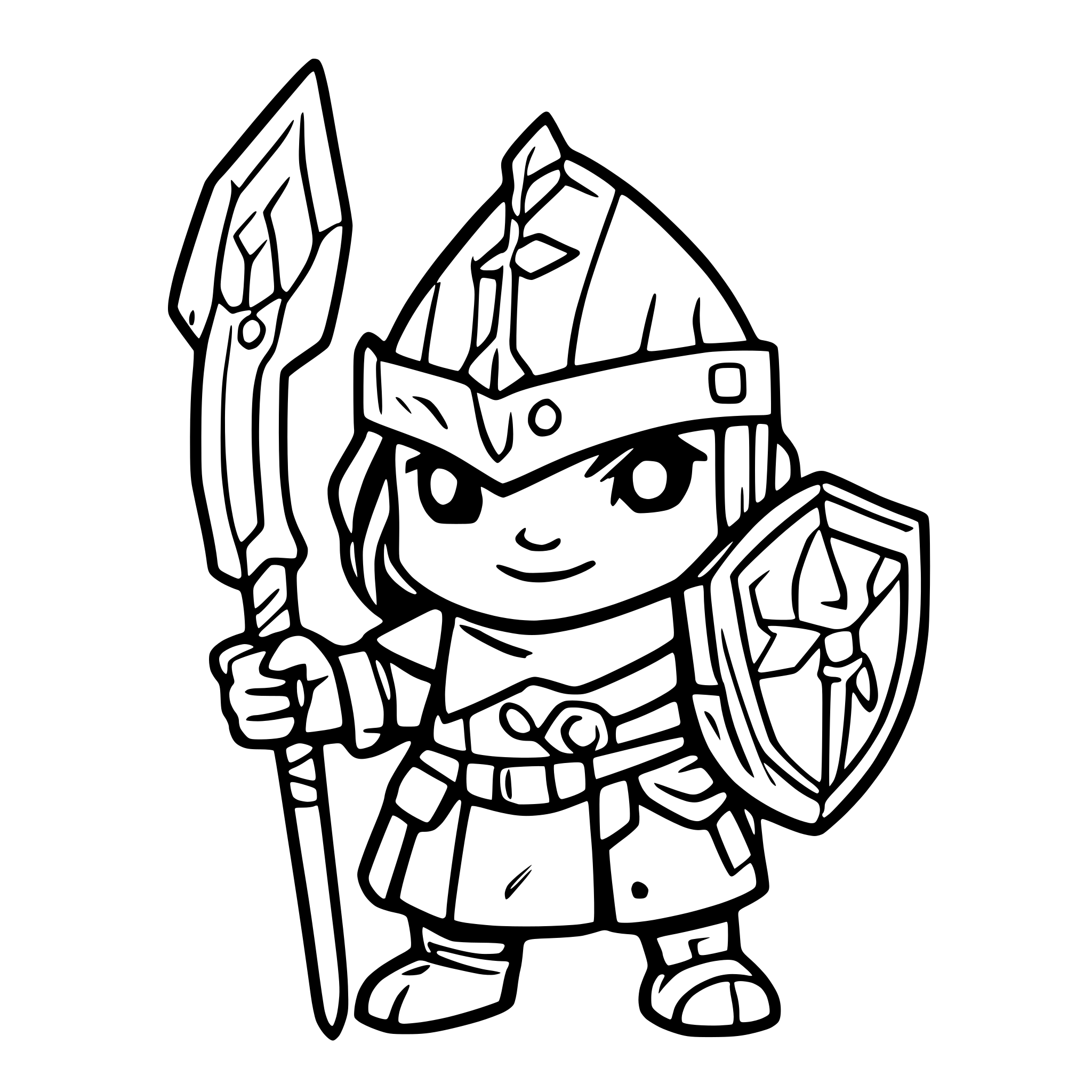 AI-generated SVG of 'Gnome paladin from dnd with sword and shield looking badass in full armor'
