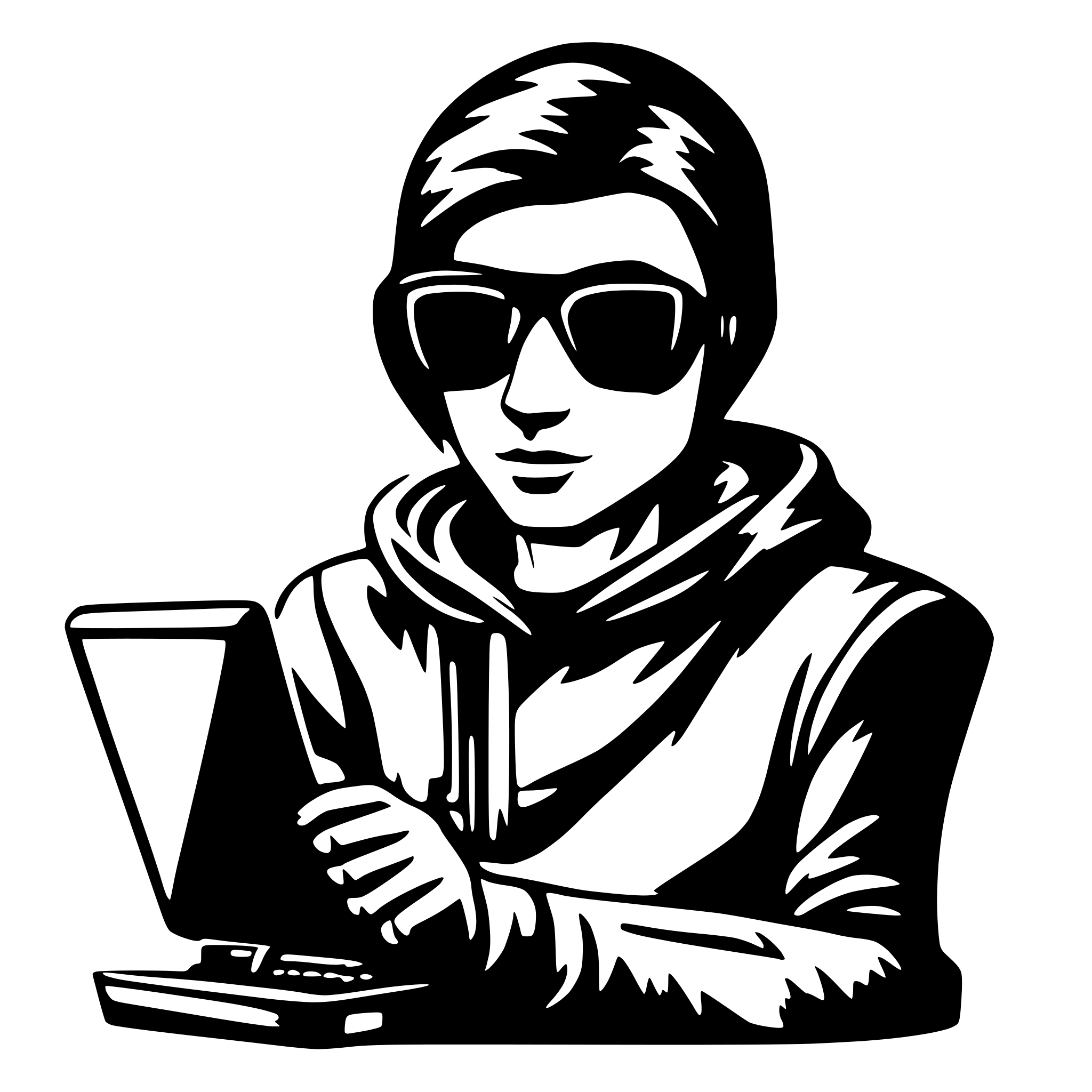 AI-generated SVG of 'hacker guy'