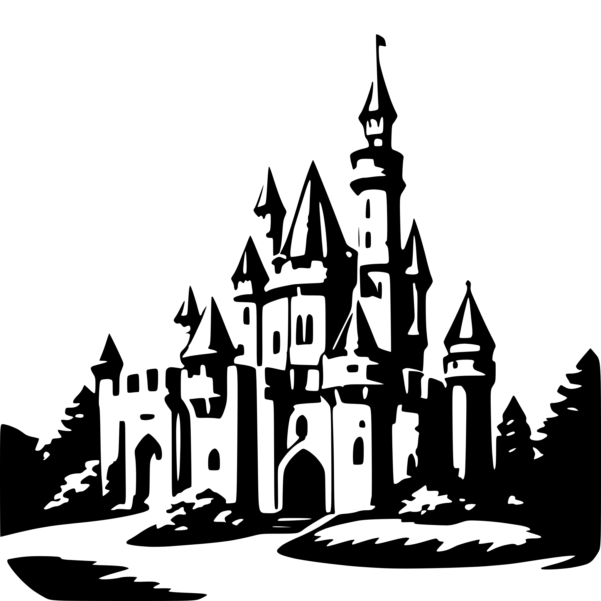 AI-generated SVG of '2d simple gothic castle'
