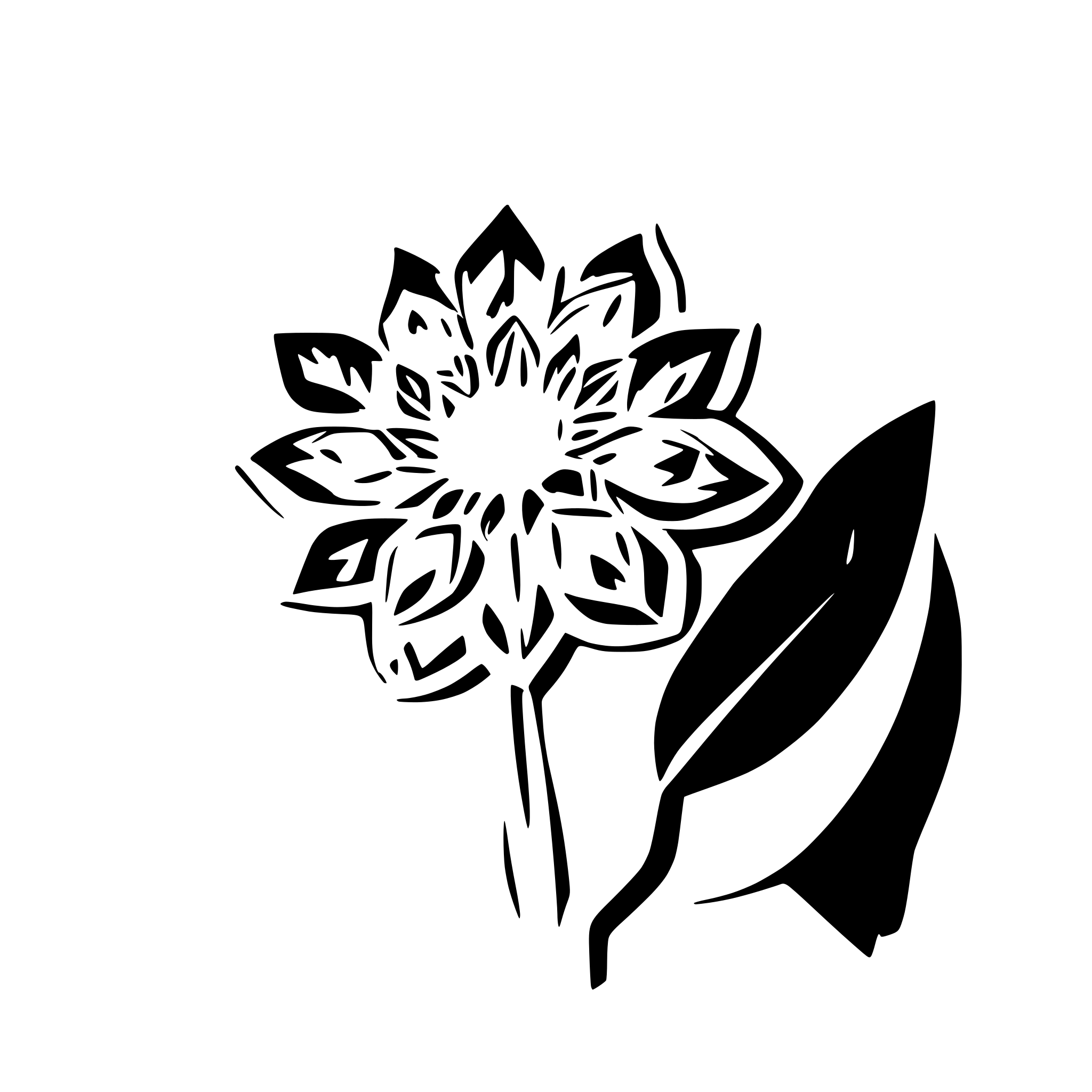 AI-generated SVG of a wall stencil stickers for mandala