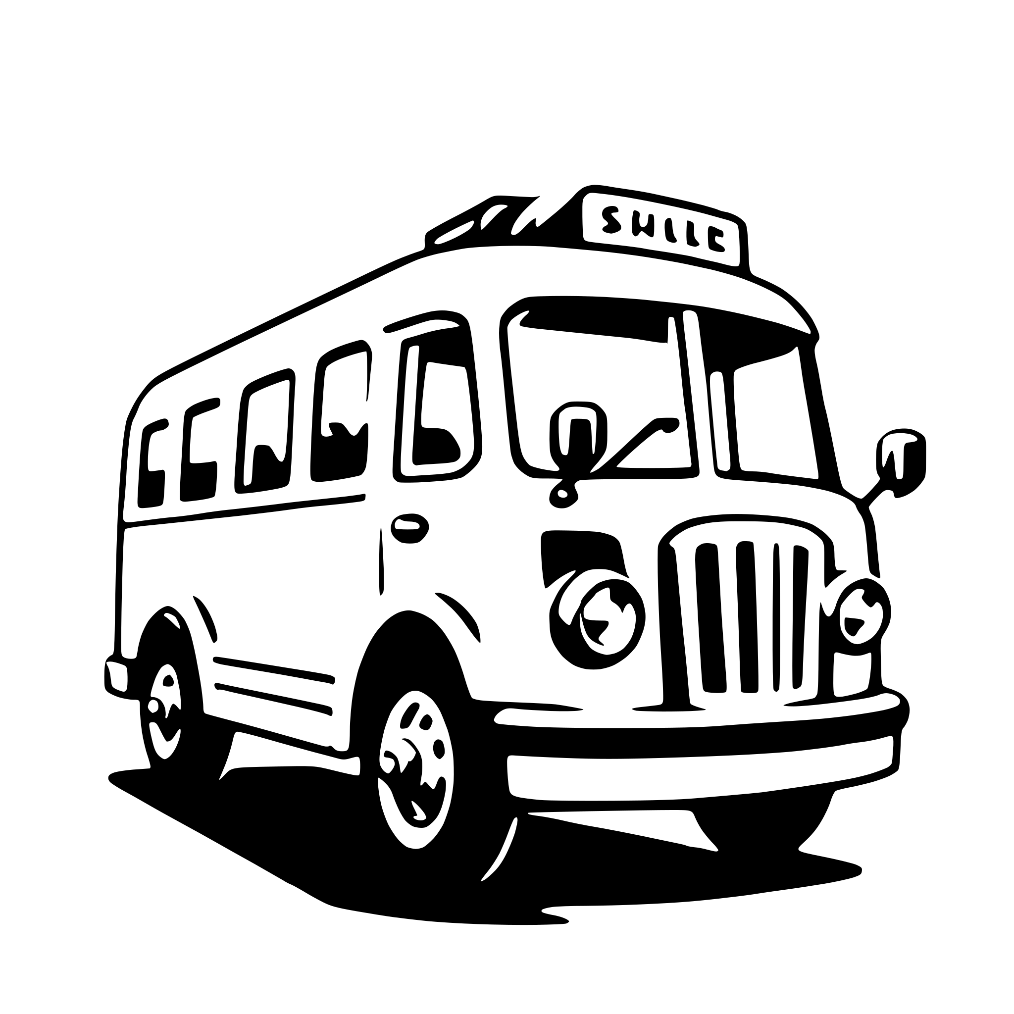 AI-generated SVG of a shuttle bus