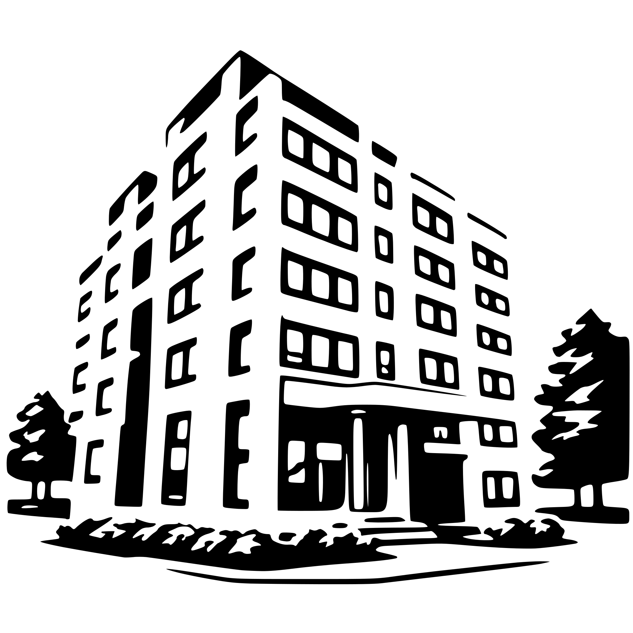 AI-generated SVG of 'office building'