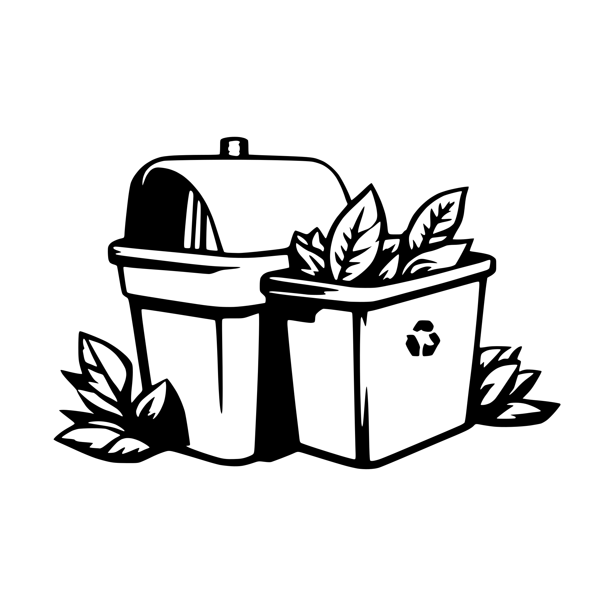 AI-generated SVG of 'recycling items'