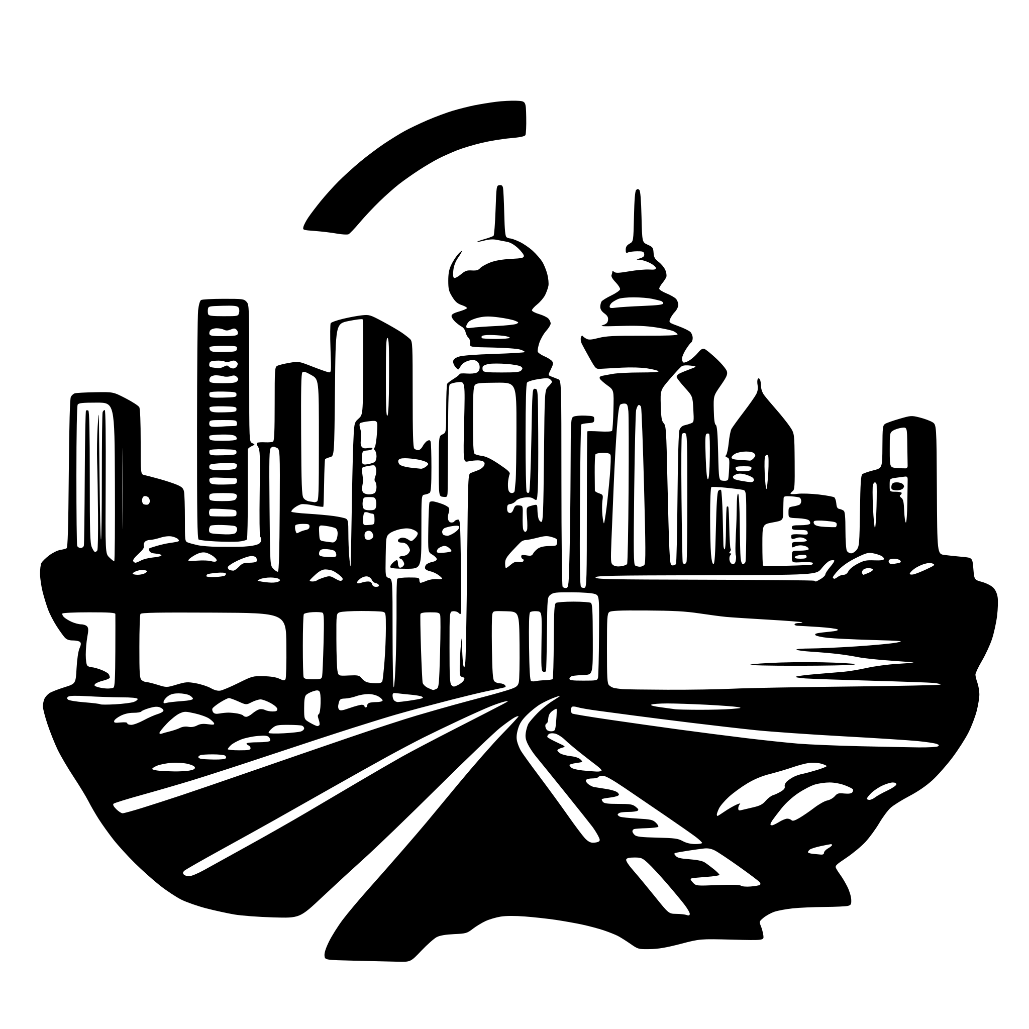 AI-generated SVG of a tokyo city badge