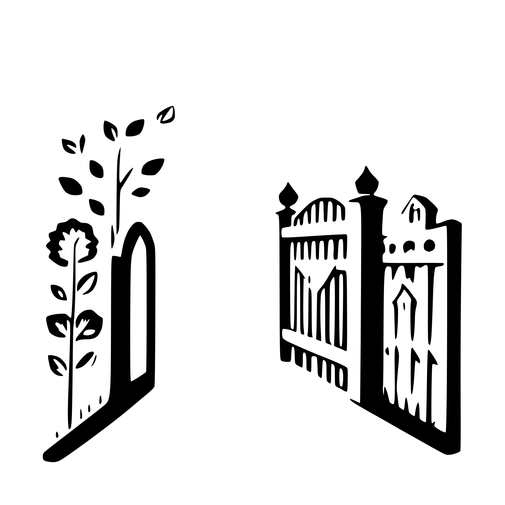 AI-generated SVG of a garden gate with flowers