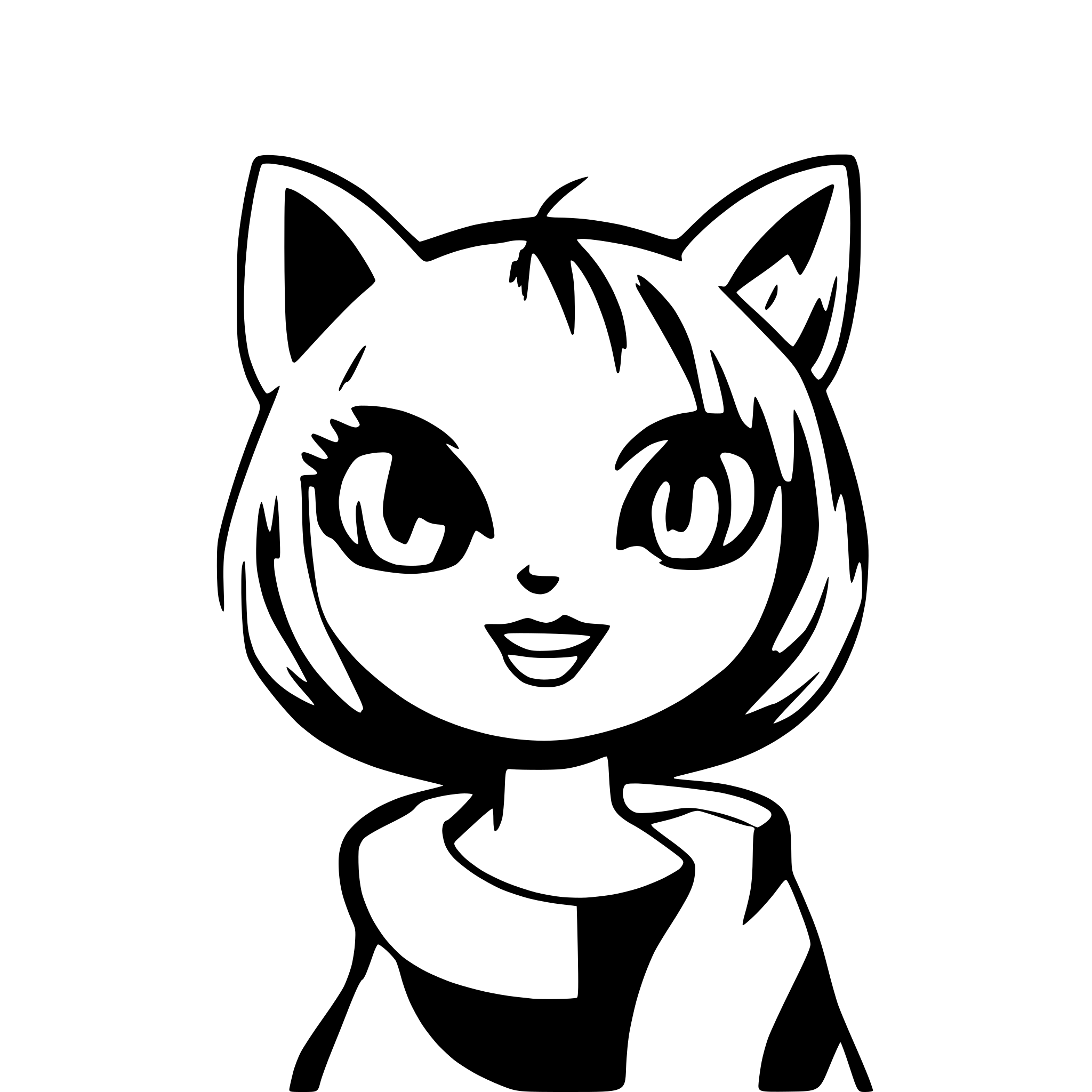 AI-generated SVG of a Cartoon cat