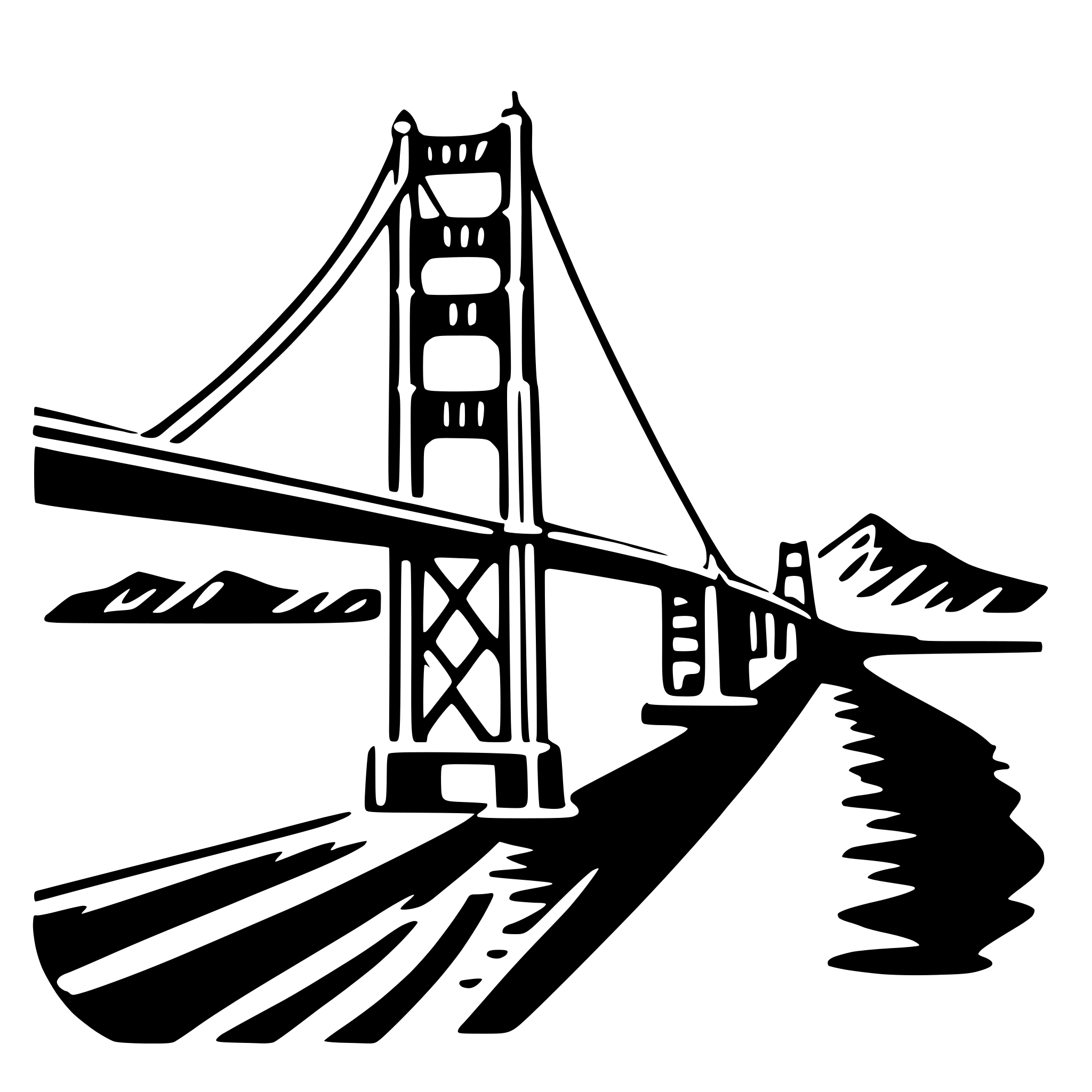 AI-generated SVG of 'golden gate bridge'