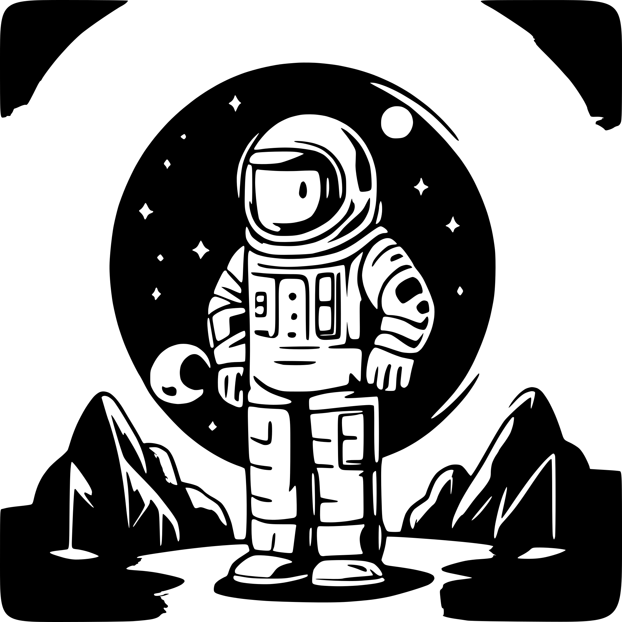 AI-generated SVG of a A crypto astronaut lost orange and purple light, no face AI-generated SVG of a A crypto astronaut lost orange and purple light, no face