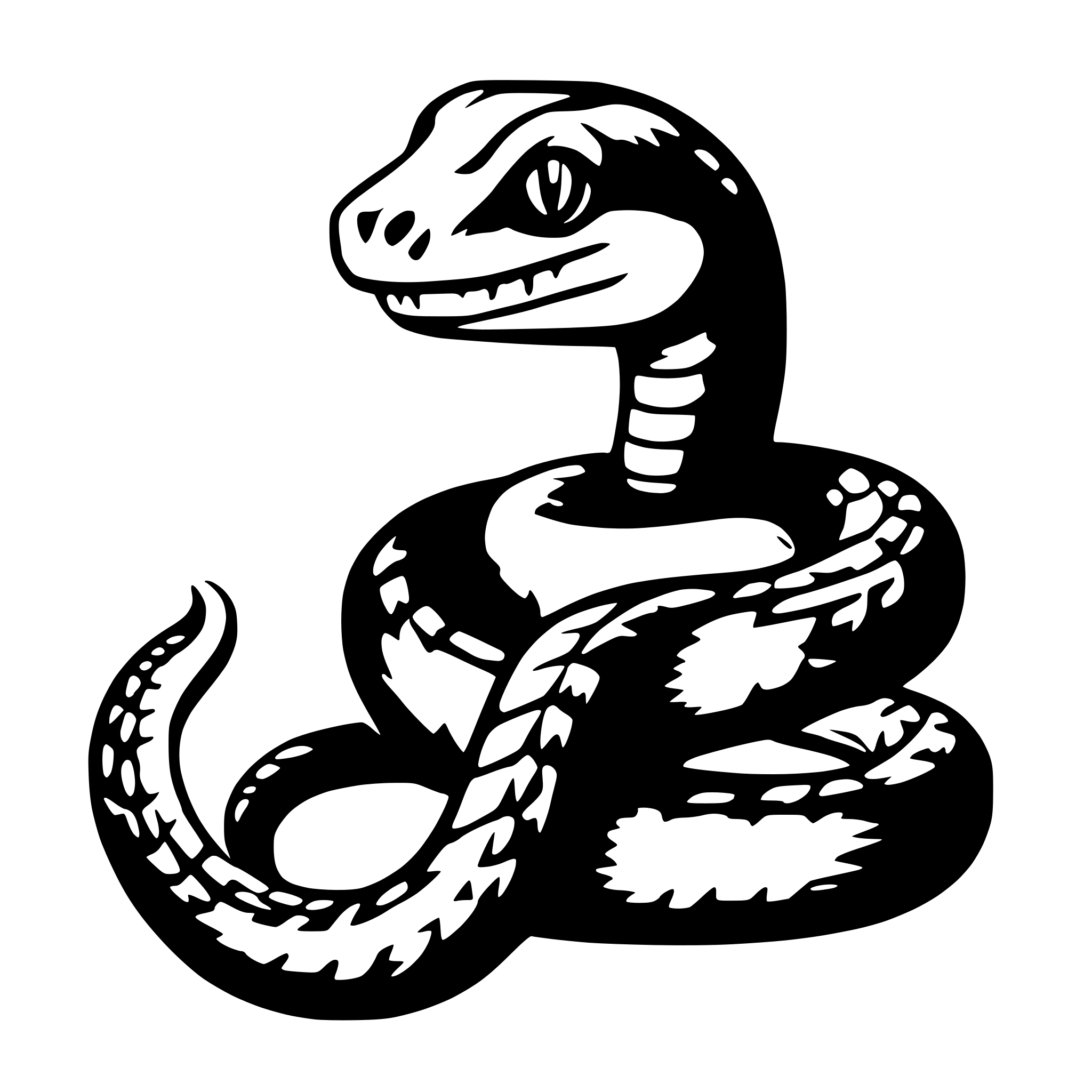 AI-generated SVG of a snake