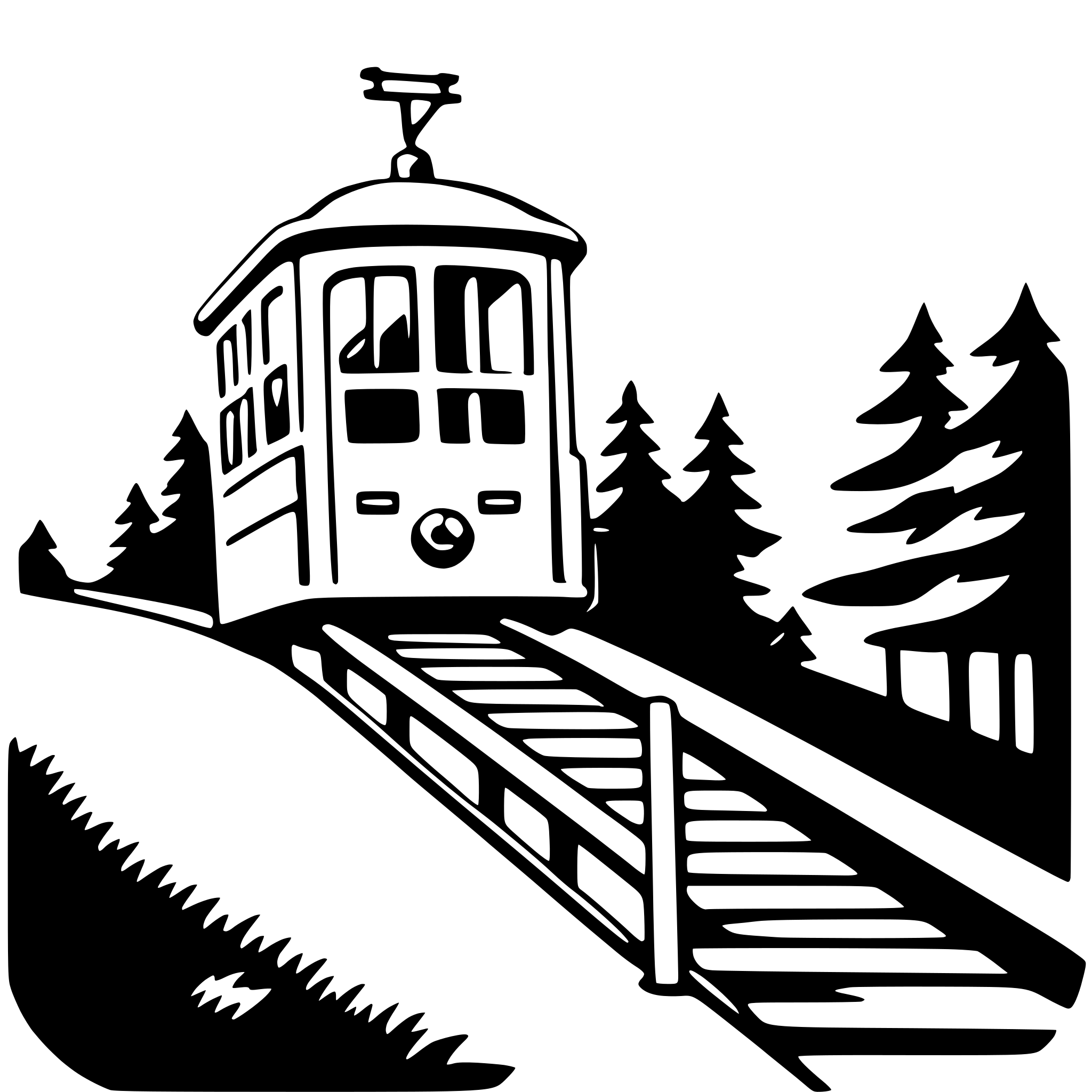 AI-generated SVG of a funicular