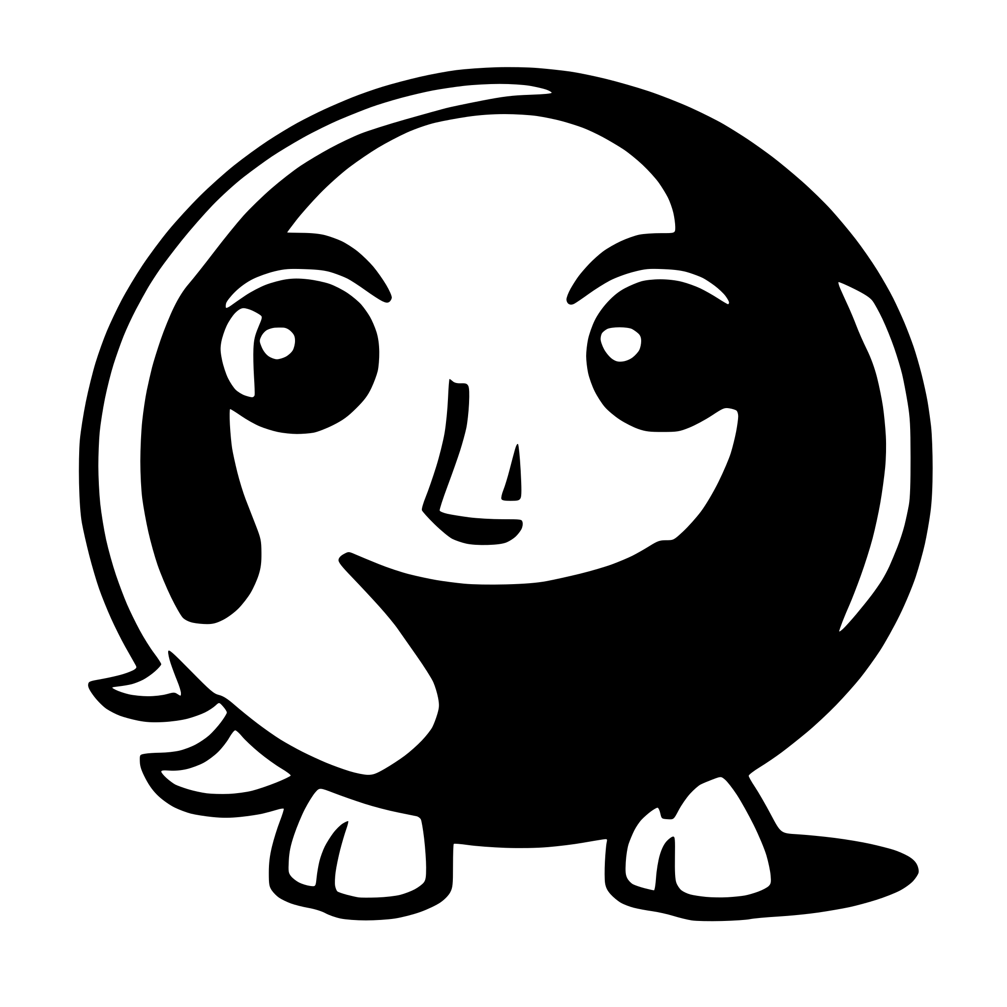 AI-generated SVG of 'moon character like duolingo purple'