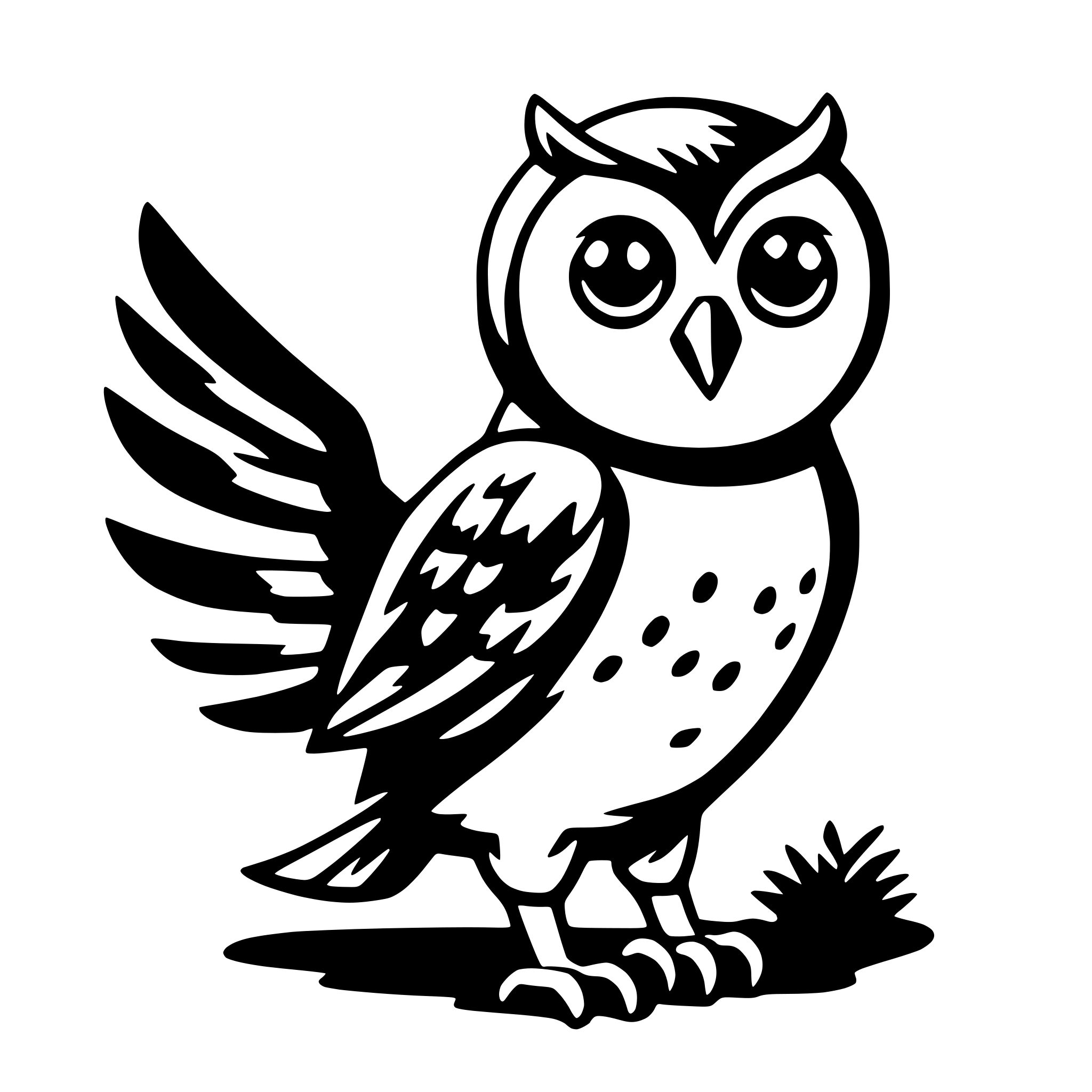 AI-generated SVG of a owl