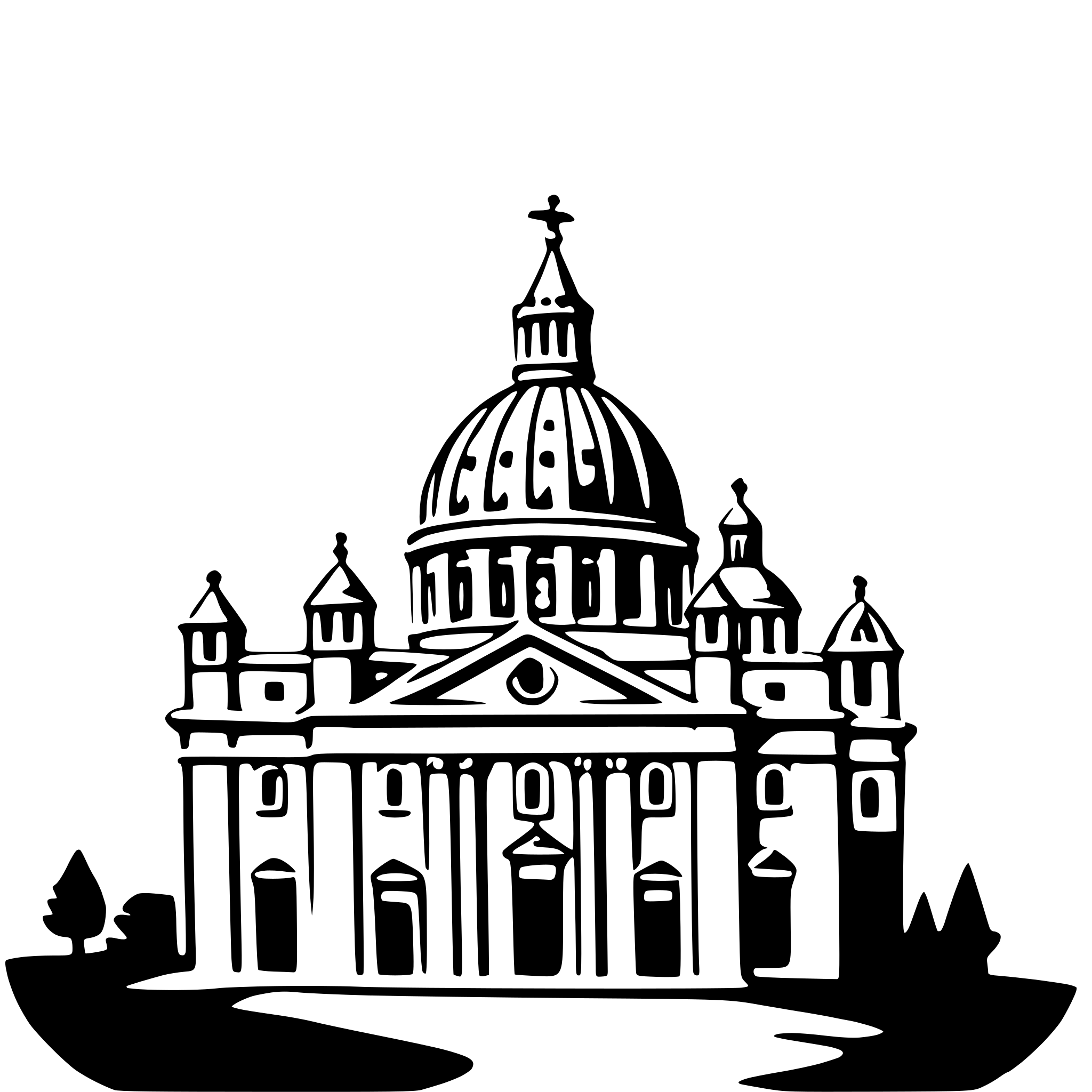 AI-generated SVG of a peter's basilica