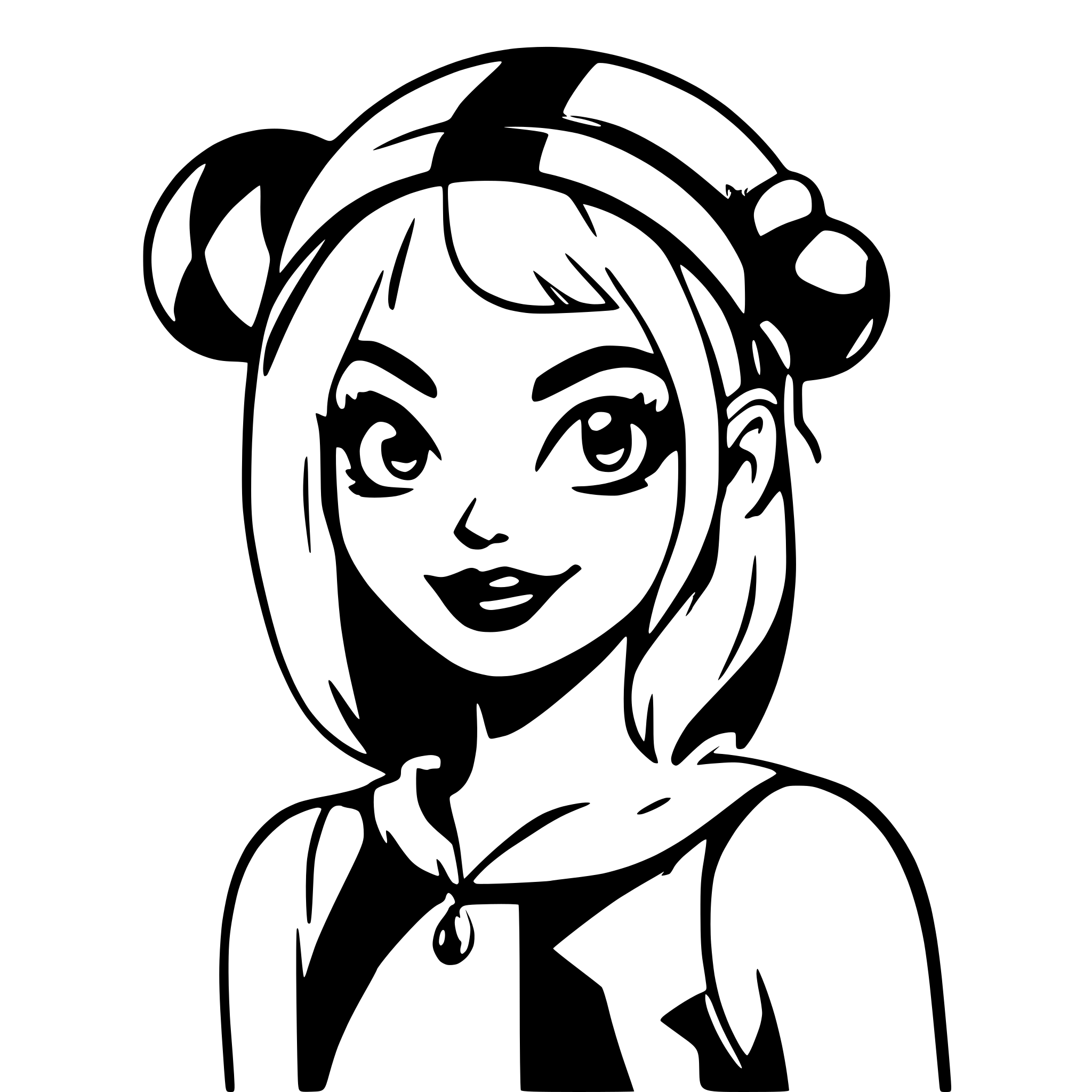 AI-generated SVG of 'harley quinn with Jester hat'