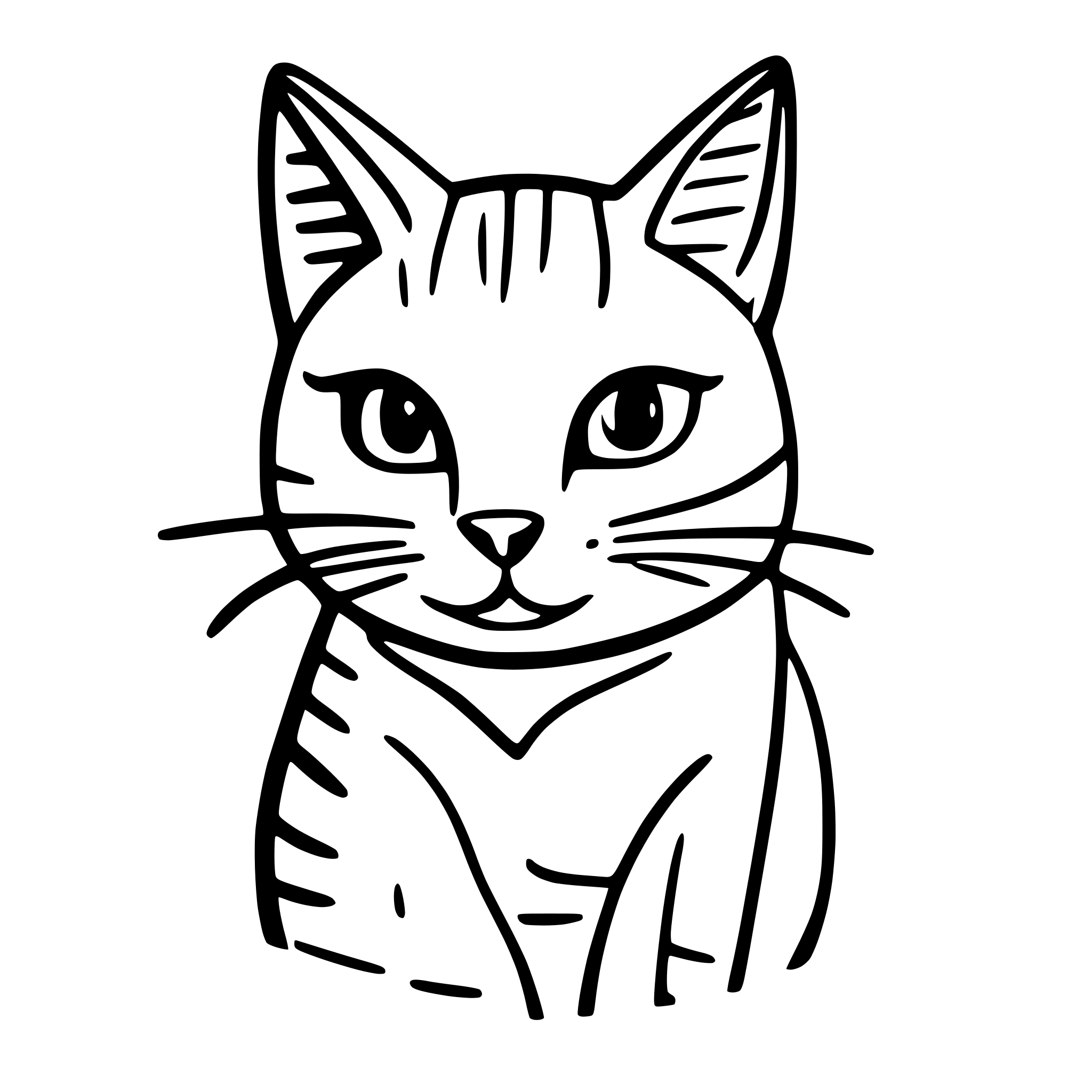 AI-generated SVG of a cat fishing same thickness line closed contures AI-generated SVG of a cat fishing same thickness line closed contures