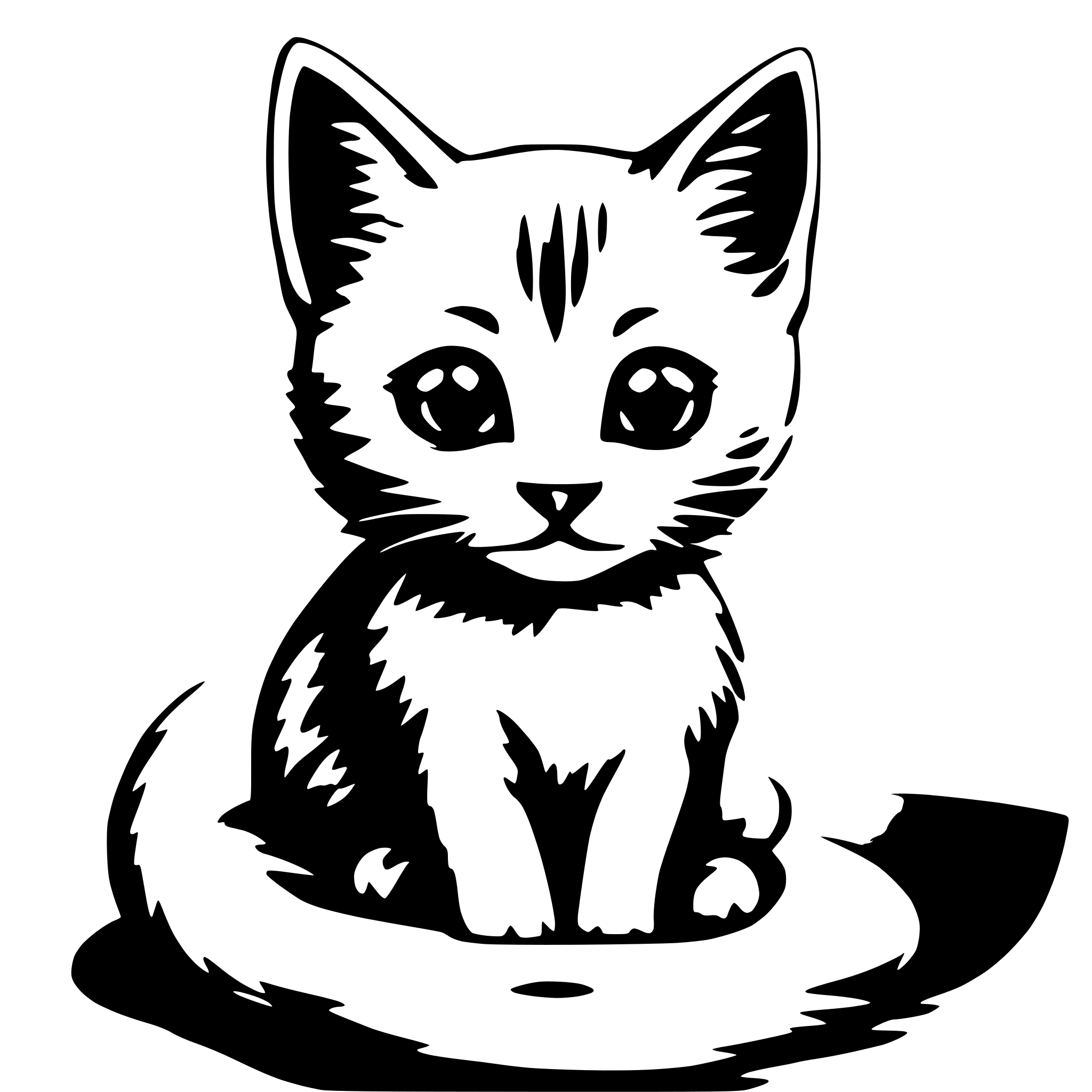 AI-generated SVG of a cute kitten