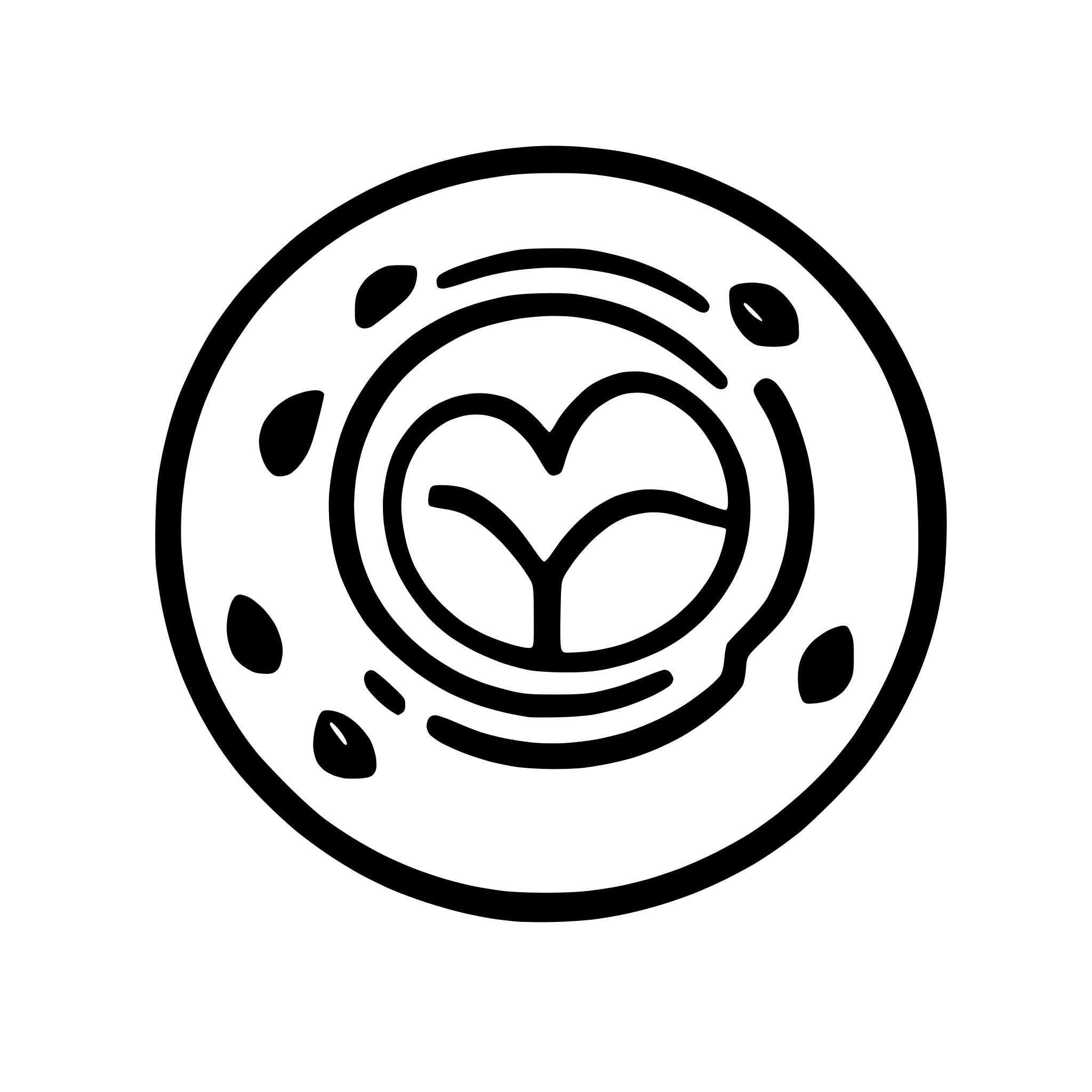 AI-generated SVG of a shows a blue circular icon or logo with a simple, stylized design. It appears to be a blue heart or heart-like shape with what looks like a small circular element or dot inside or connected to it. The design has a minimalist aesthetic with a monochromatic blue color scheme against a transparent background.