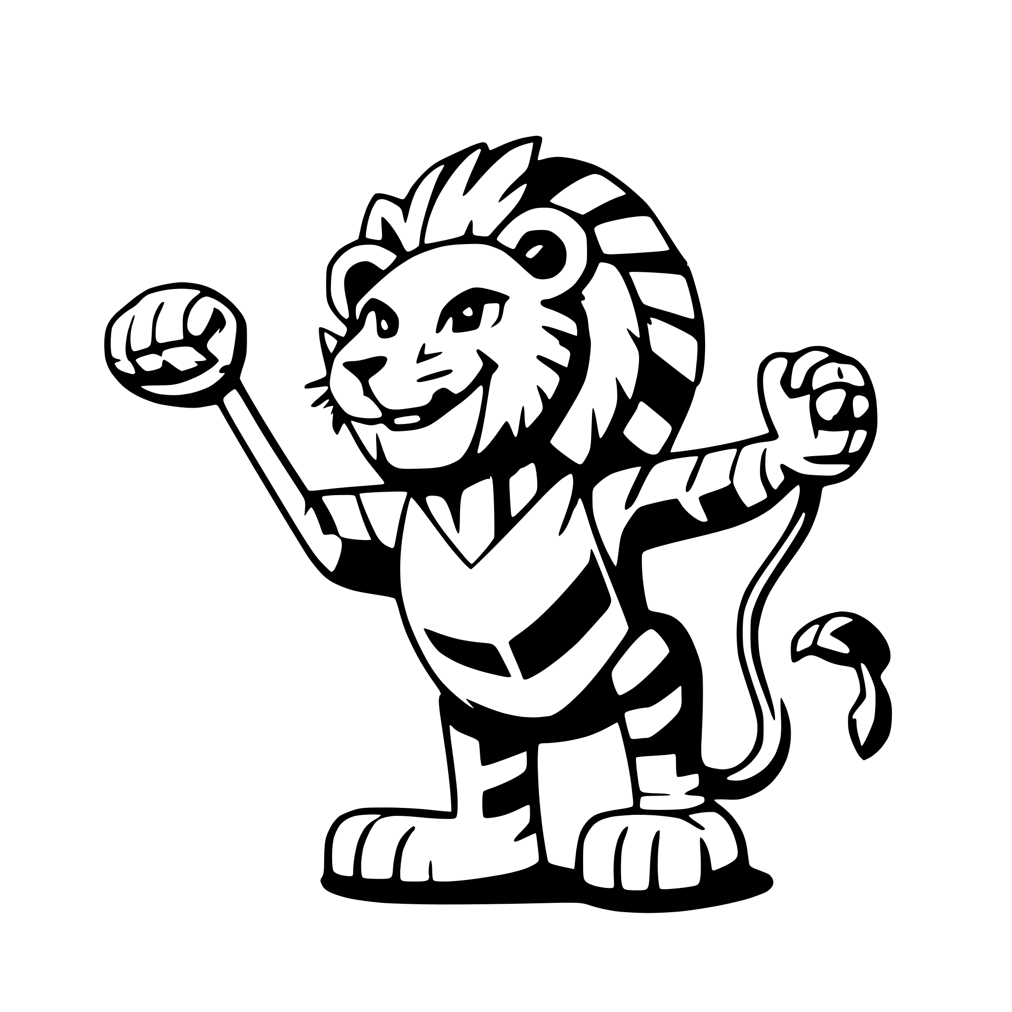 AI-generated SVG of a lion, fight, tiger
