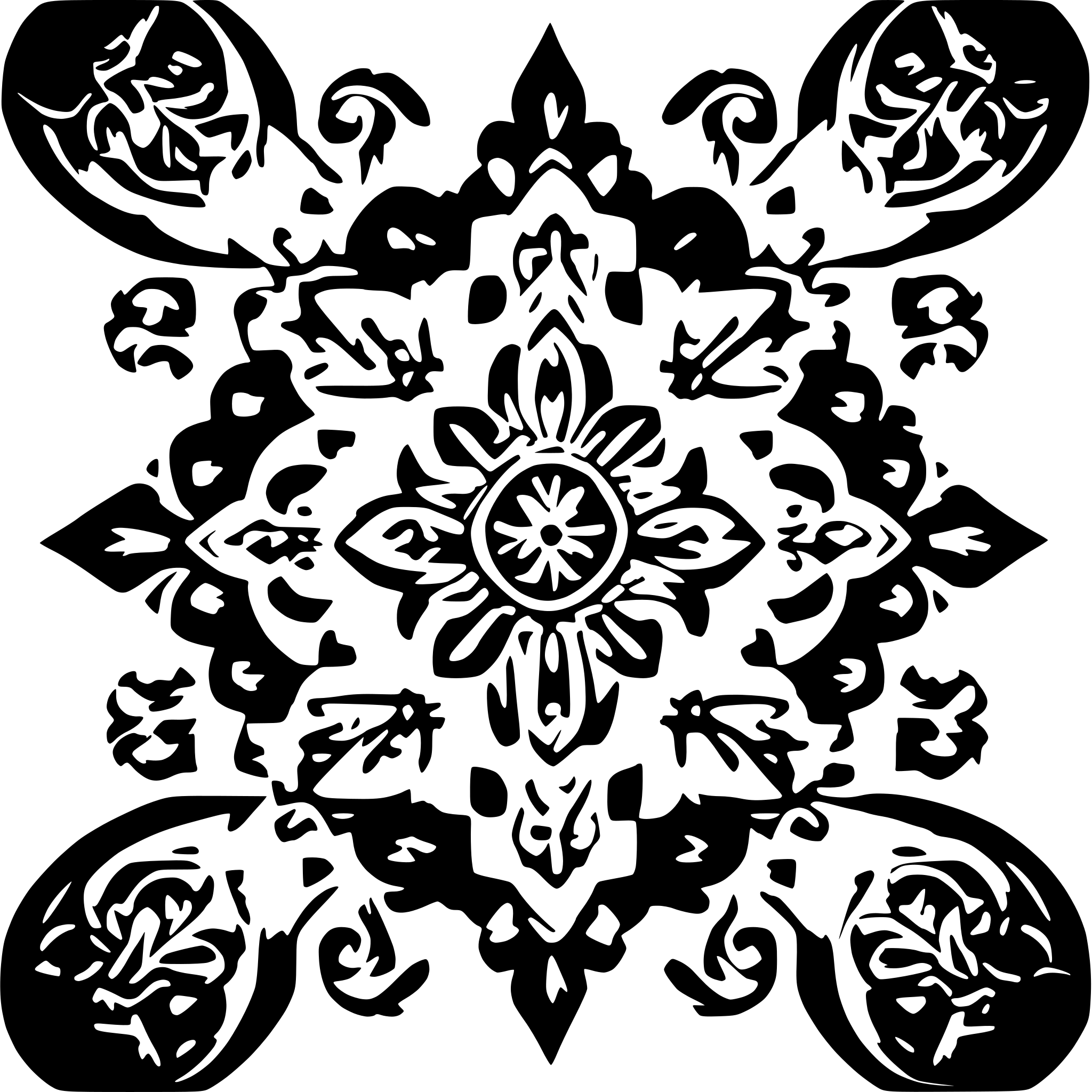 AI-generated SVG of 'Damascus pattern'