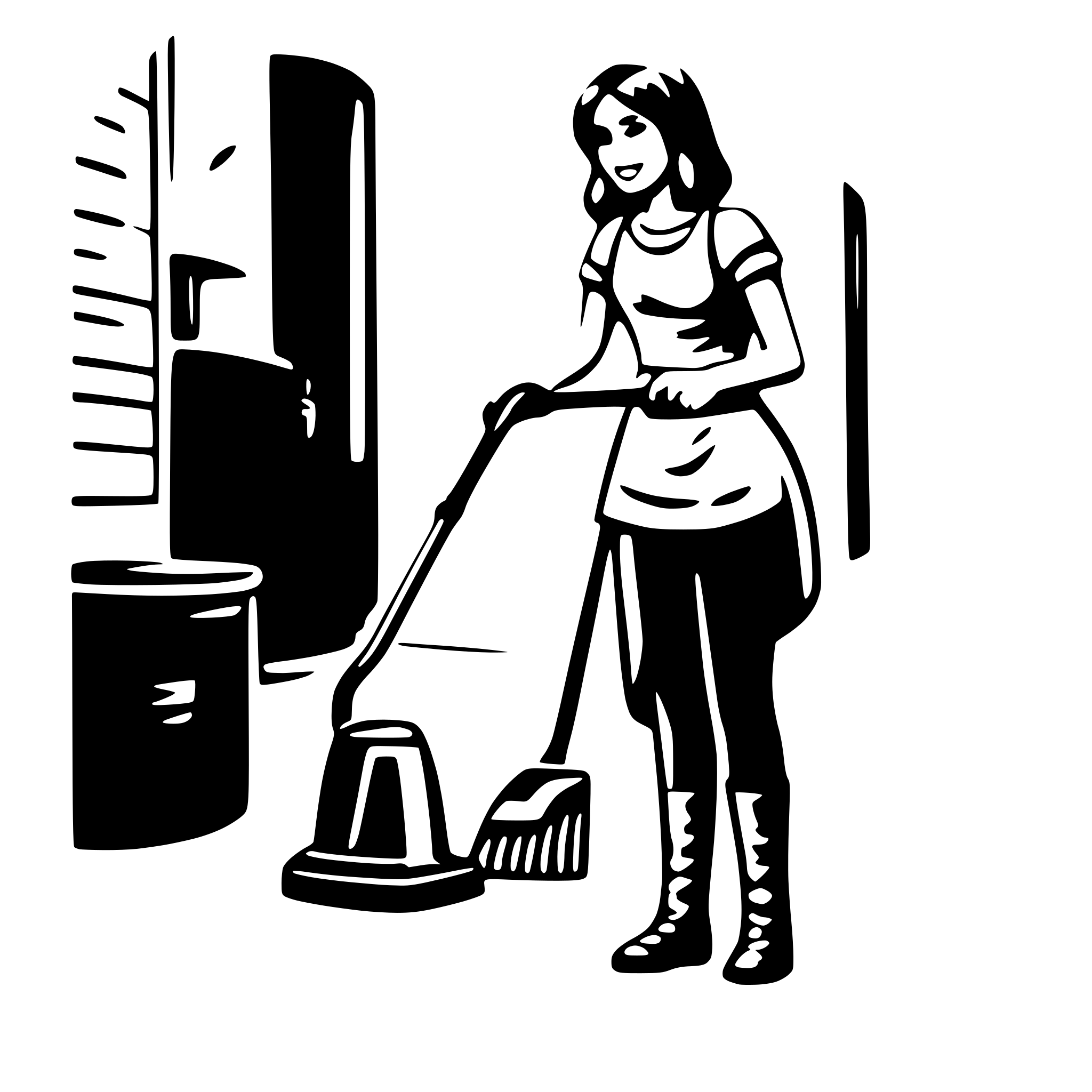 AI-generated SVG of a Bbw woman carpet cleaner