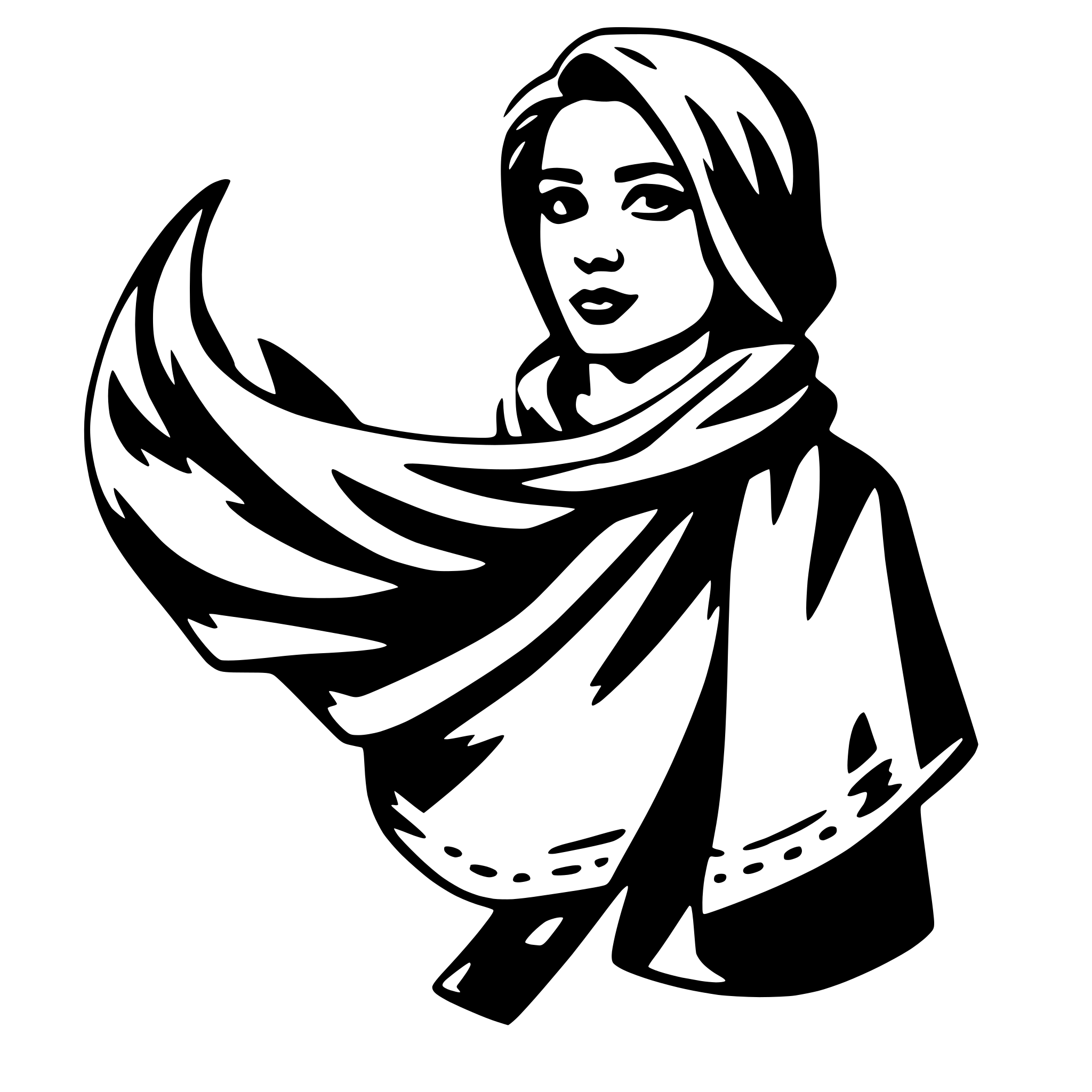 AI-generated SVG of a scarf
