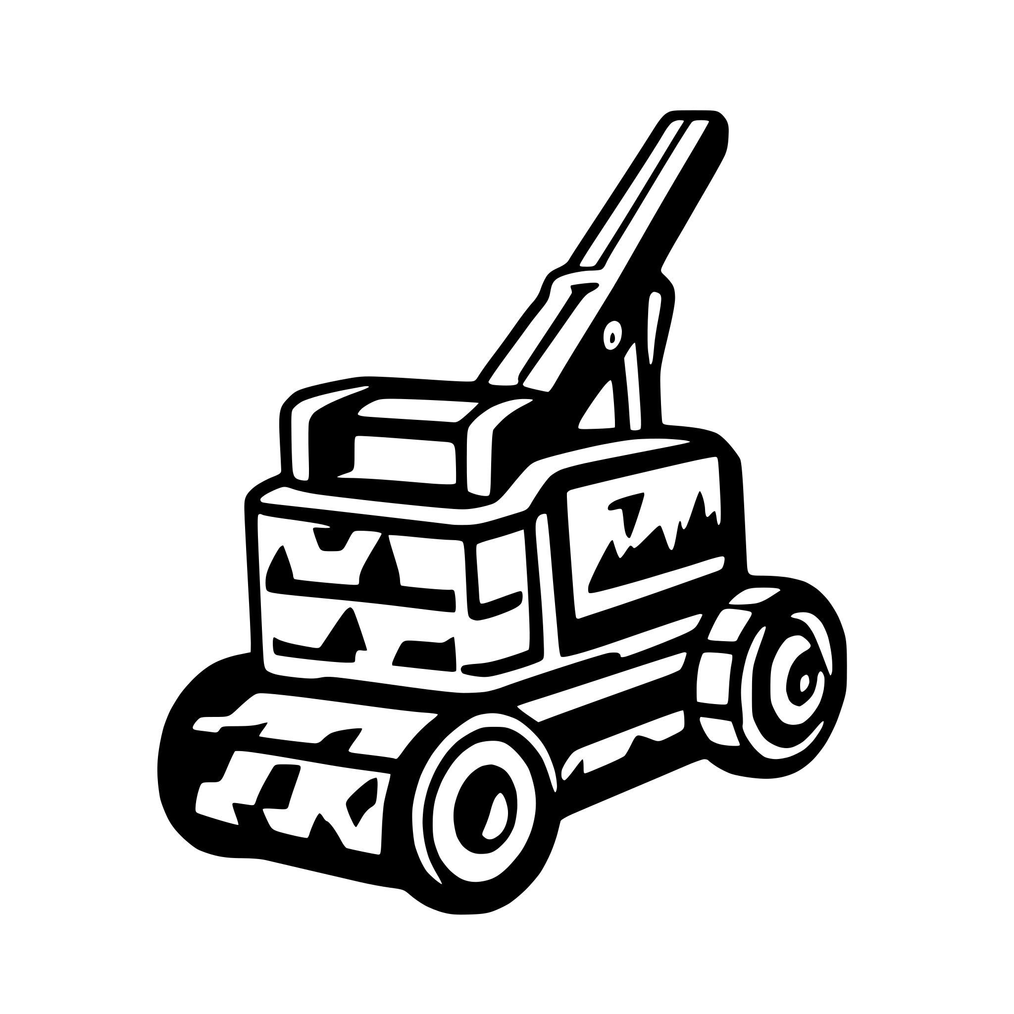 AI-generated SVG of a log harvester with no background