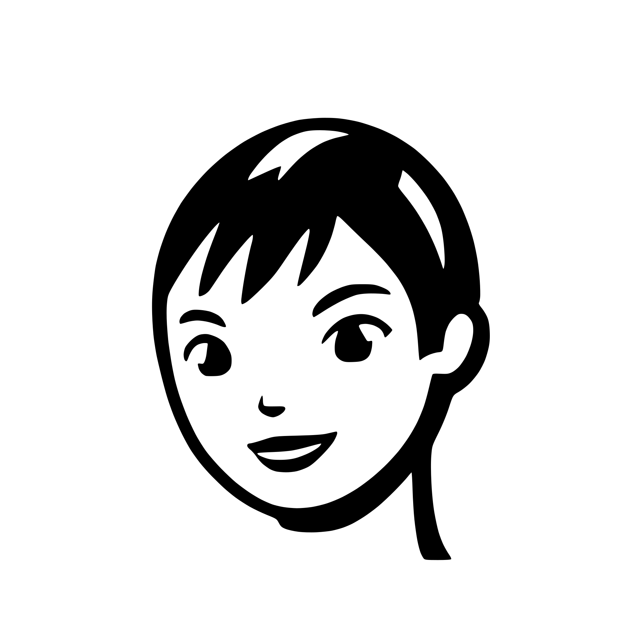 AI-generated SVG of a head gesture icon that descibes head movements