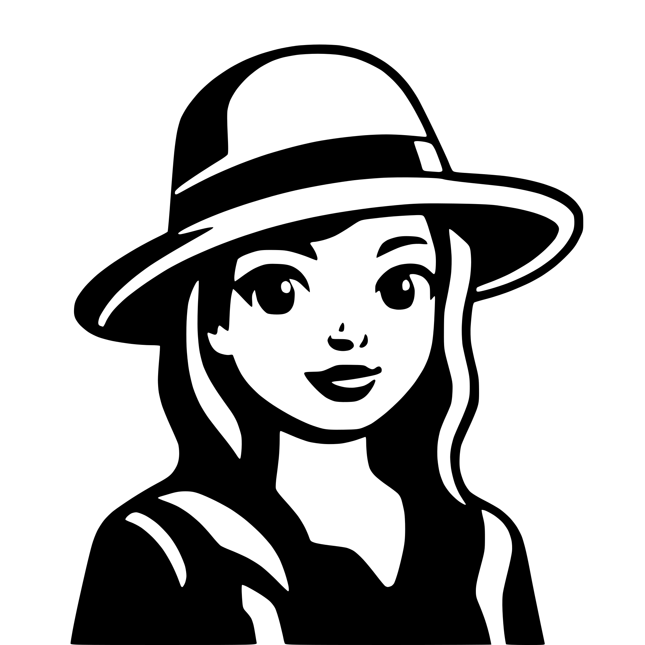AI-generated SVG of 'Young girl with hat'