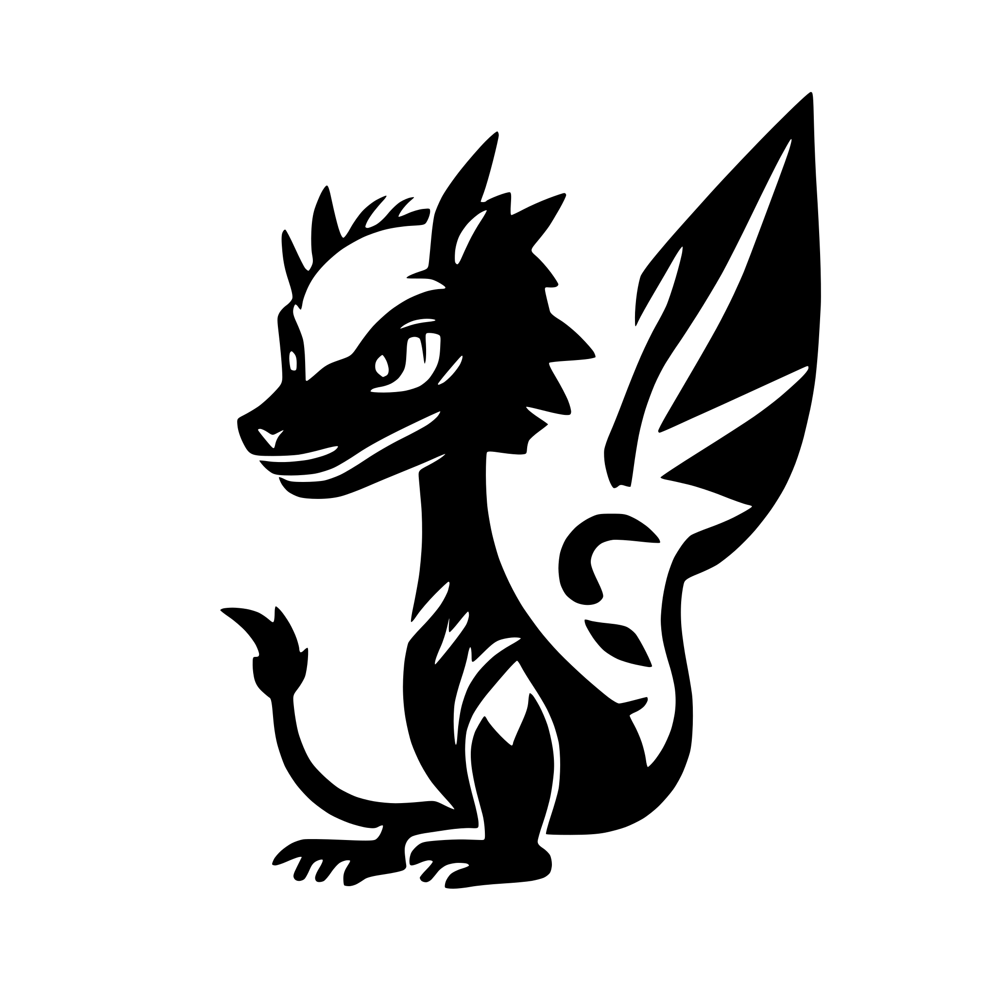 AI-generated SVG of a cute Japanese dragon with very simple strokes easy to cut with a laser cutting machine