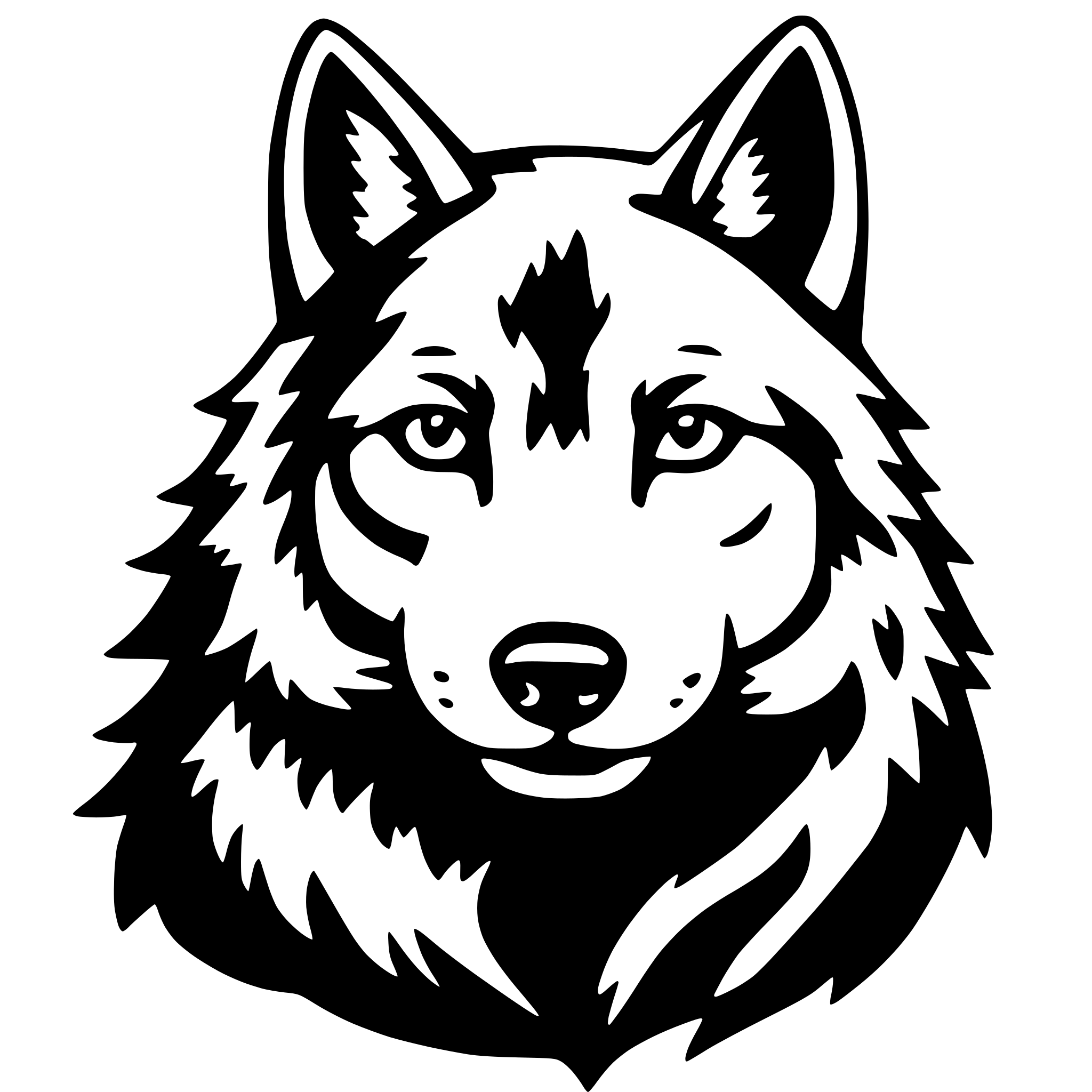 AI-generated SVG of a wolf