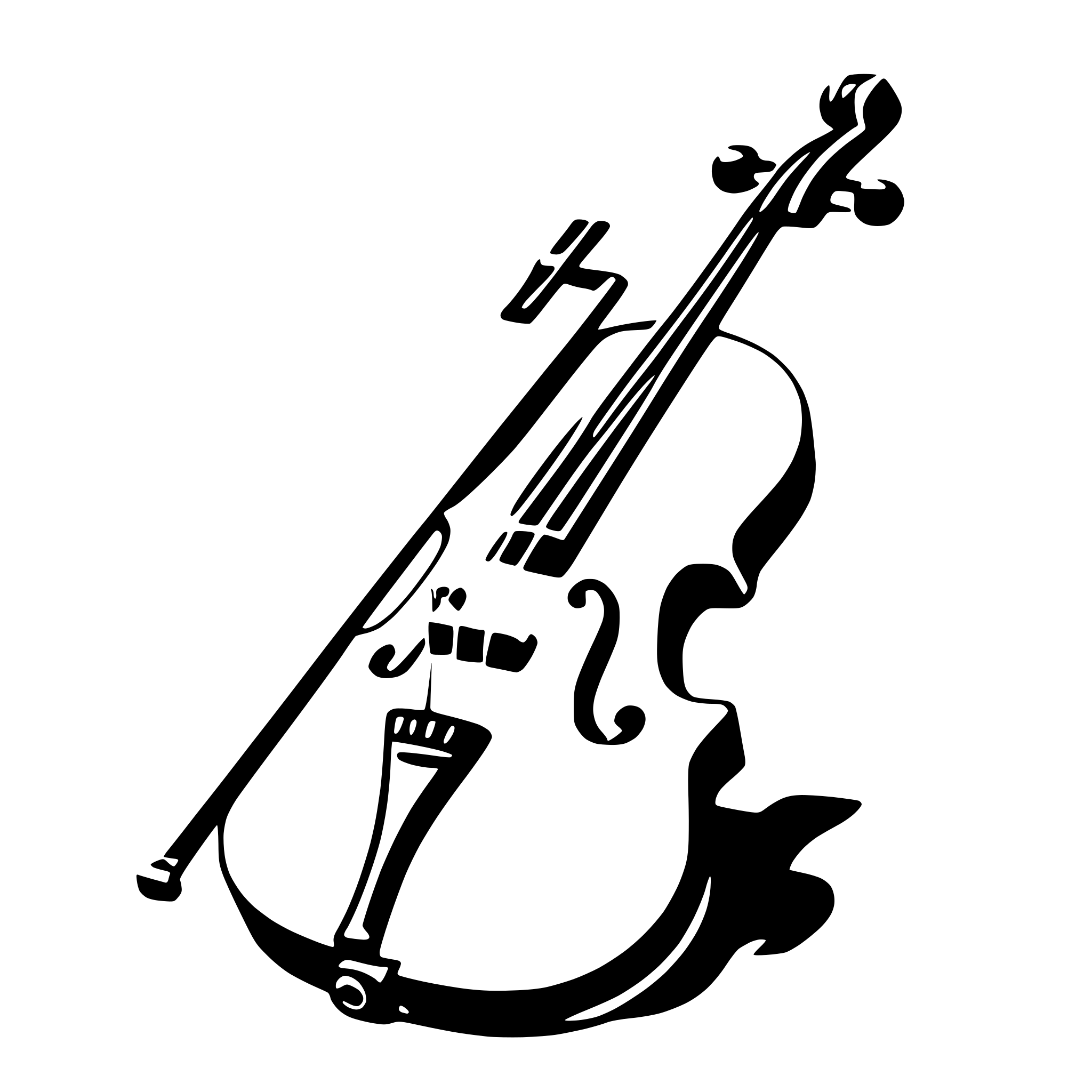 AI-generated SVG of 'violin and bow'