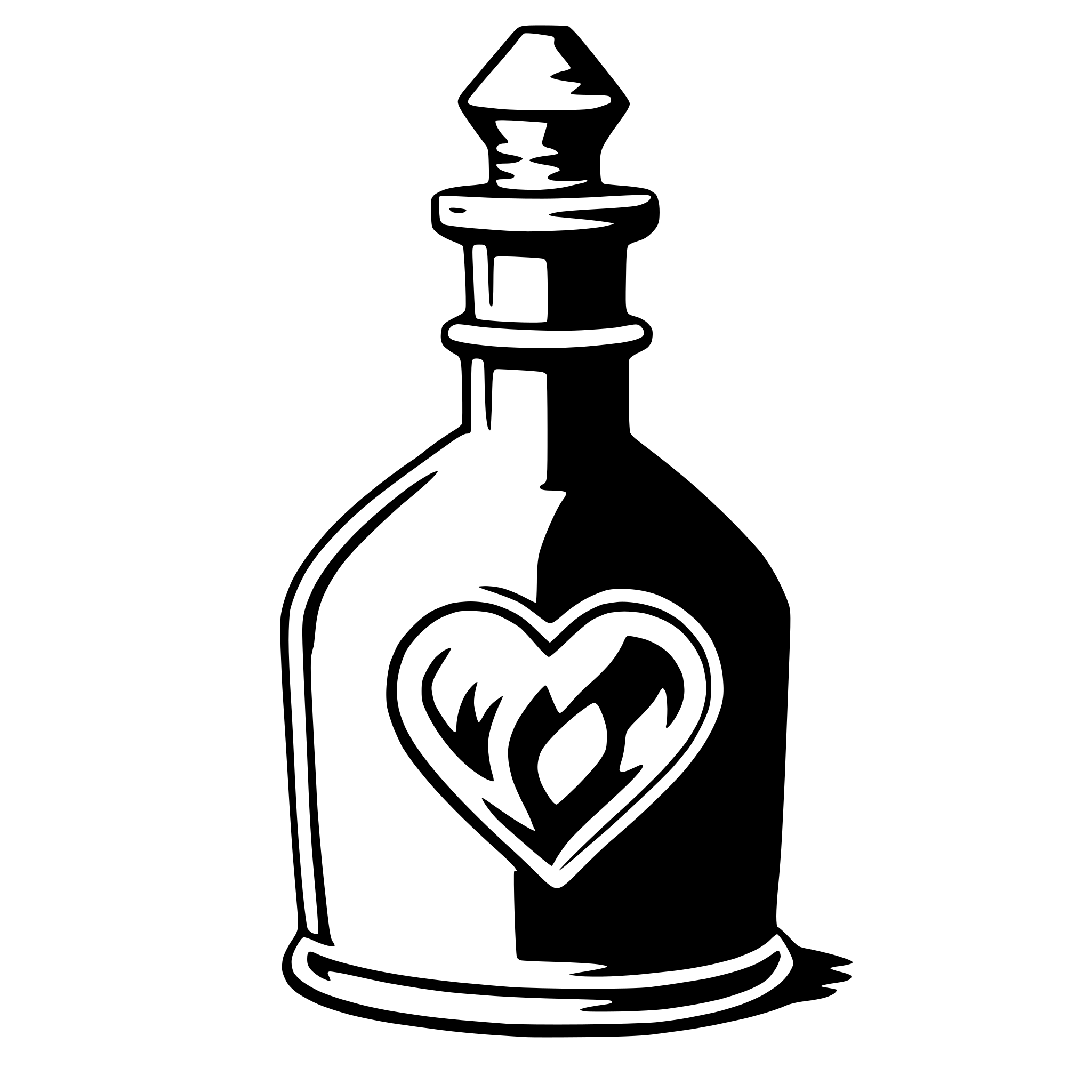 AI-generated SVG of a love potion bottle