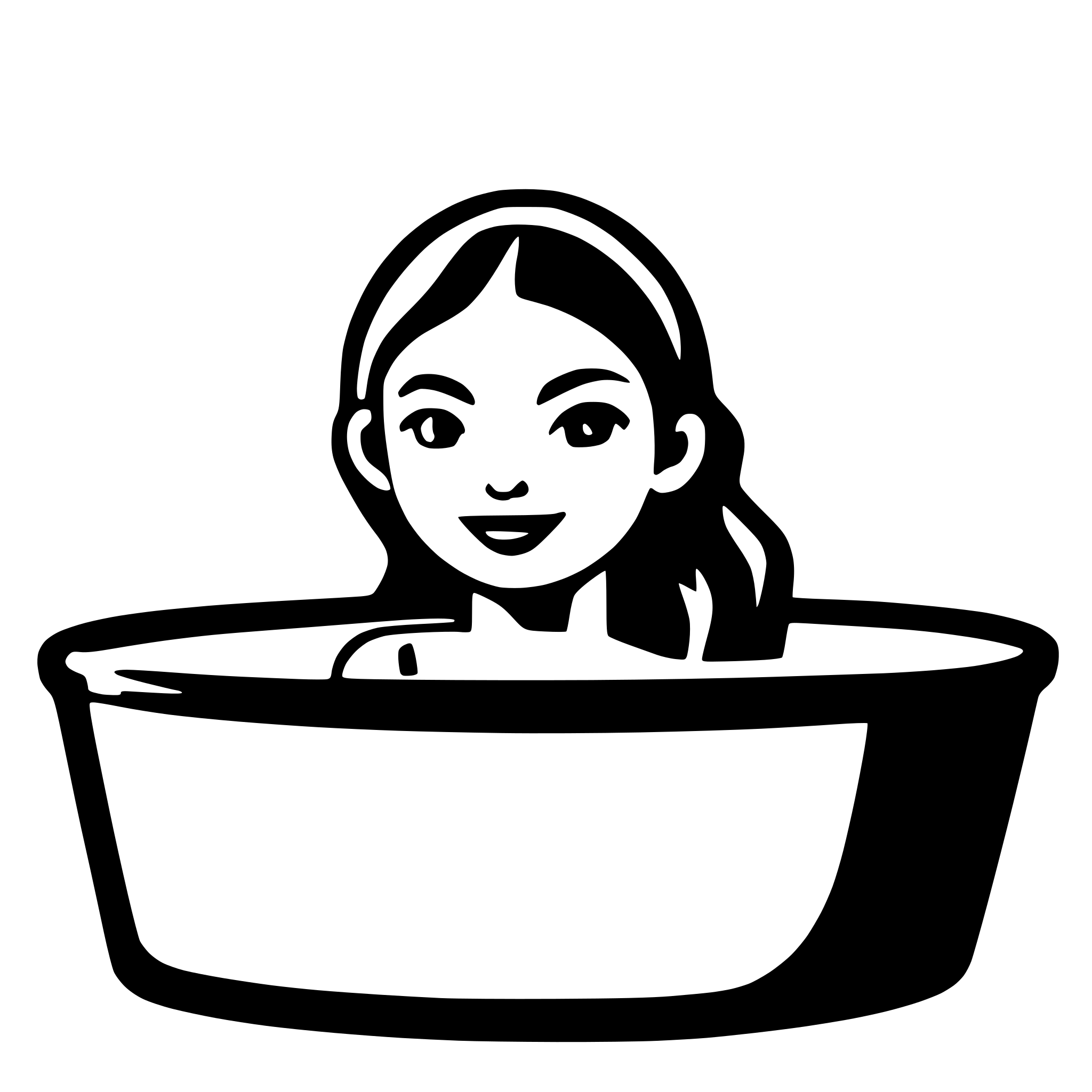 AI-generated SVG of a minimalistic black and white bath icon