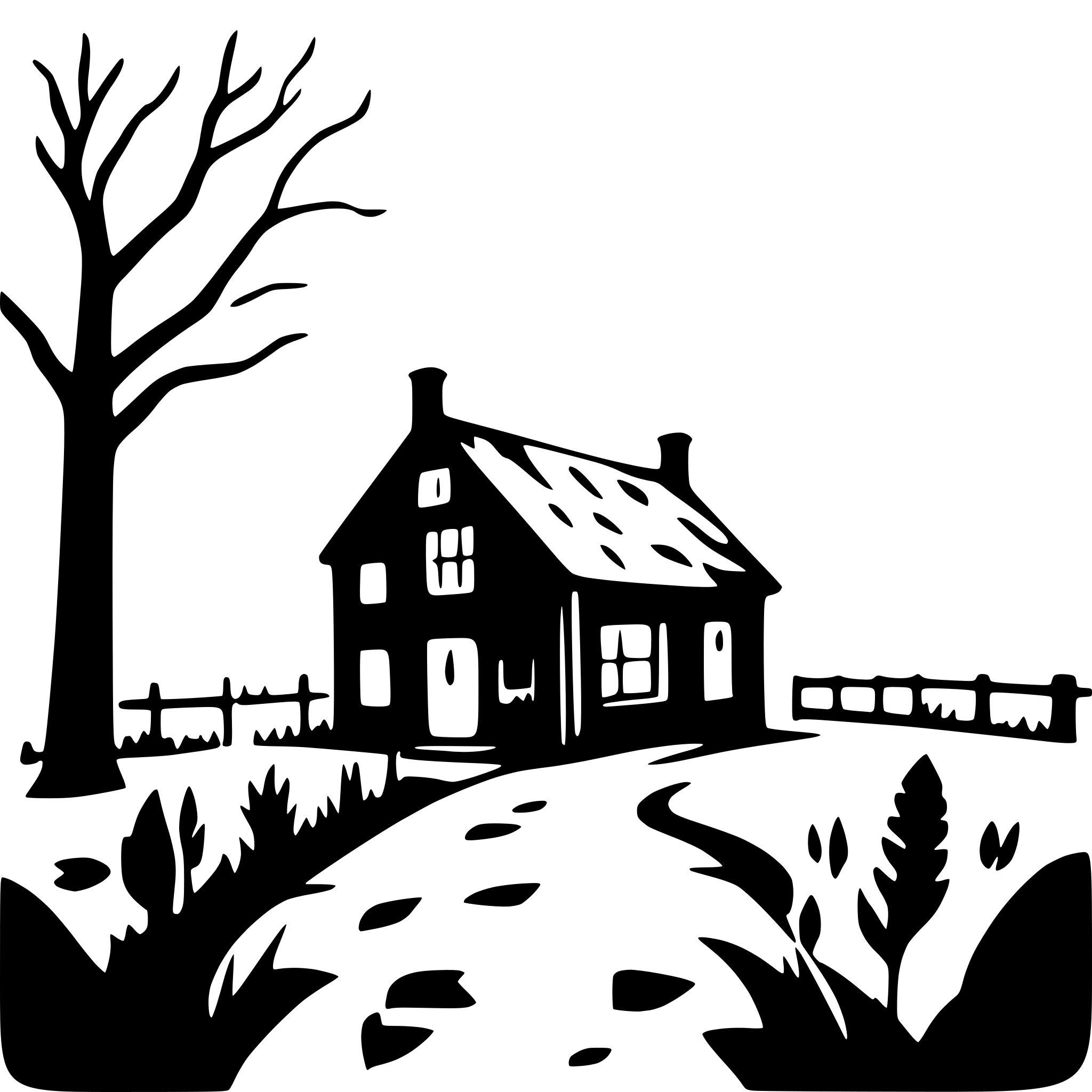 AI-generated SVG of a rustic country cottage