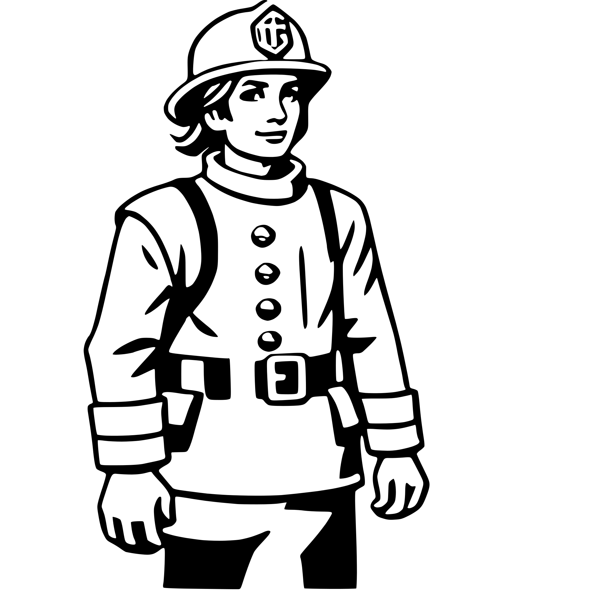 AI-generated SVG of a firefighter